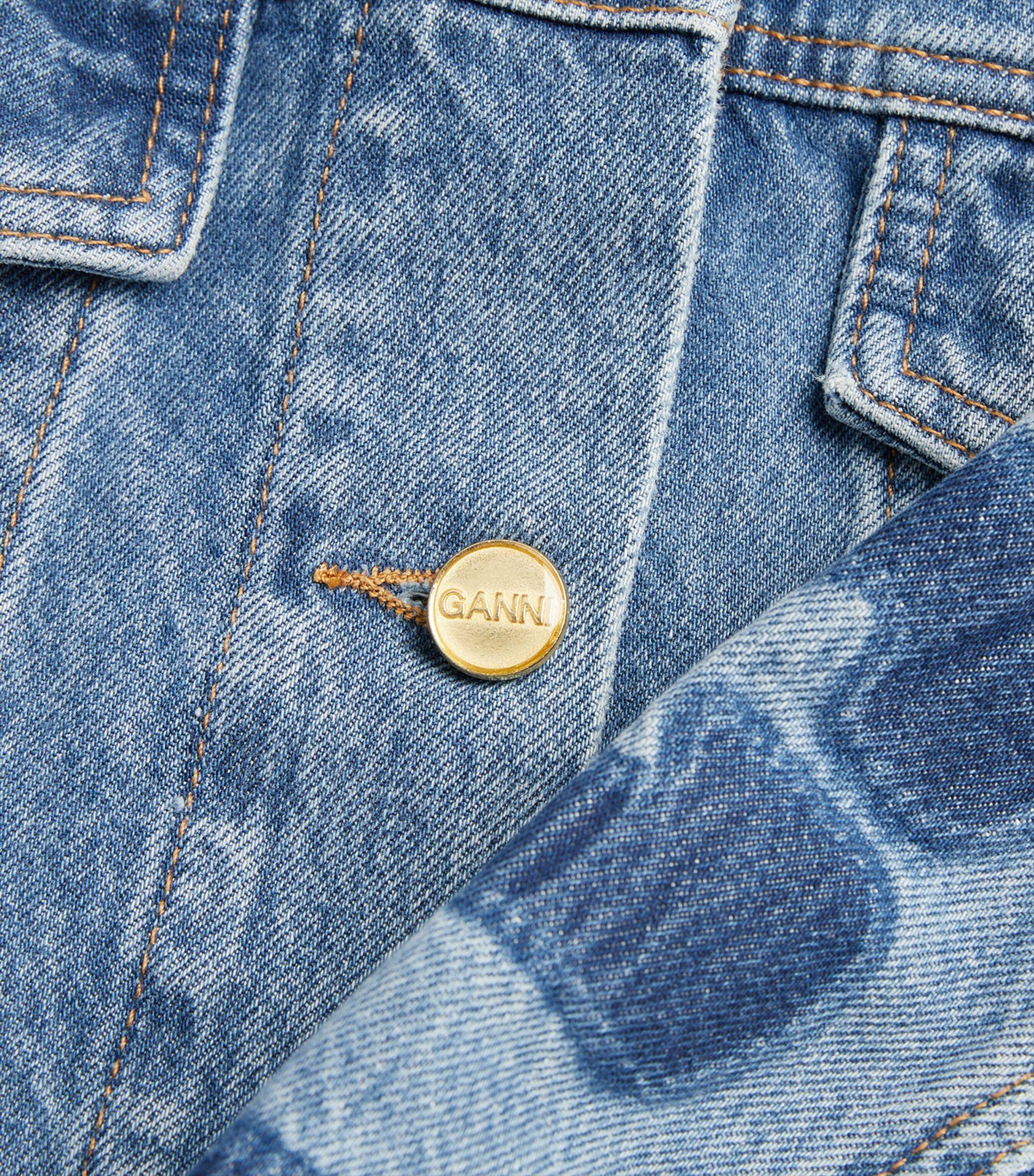 ★Ganni★ Gani logo patch denim jacket J1436 566 Ganni Patch Denim Jacket Blue | BSTN Store