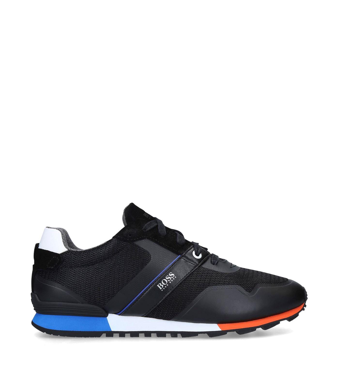 BOSS Rubber Parkour Runner Trainers in Blue for Men - Lyst