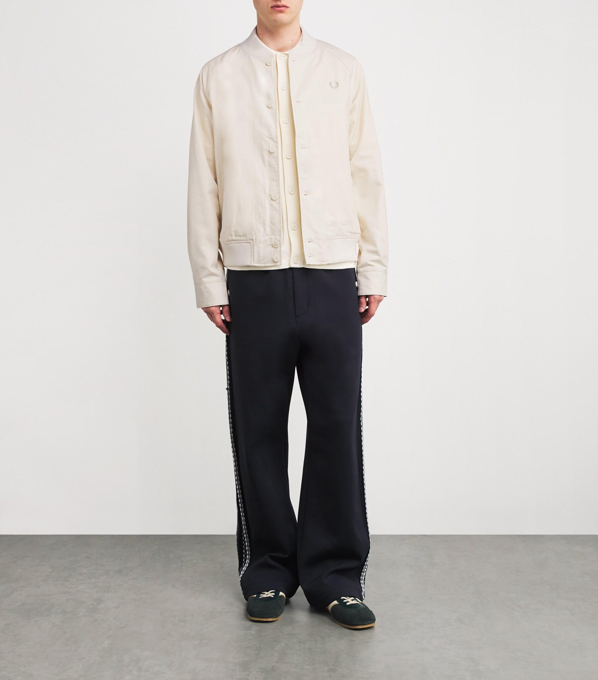 Fred Perry Cotton-Blend Twill Tennis Bomber Jacket in White for 