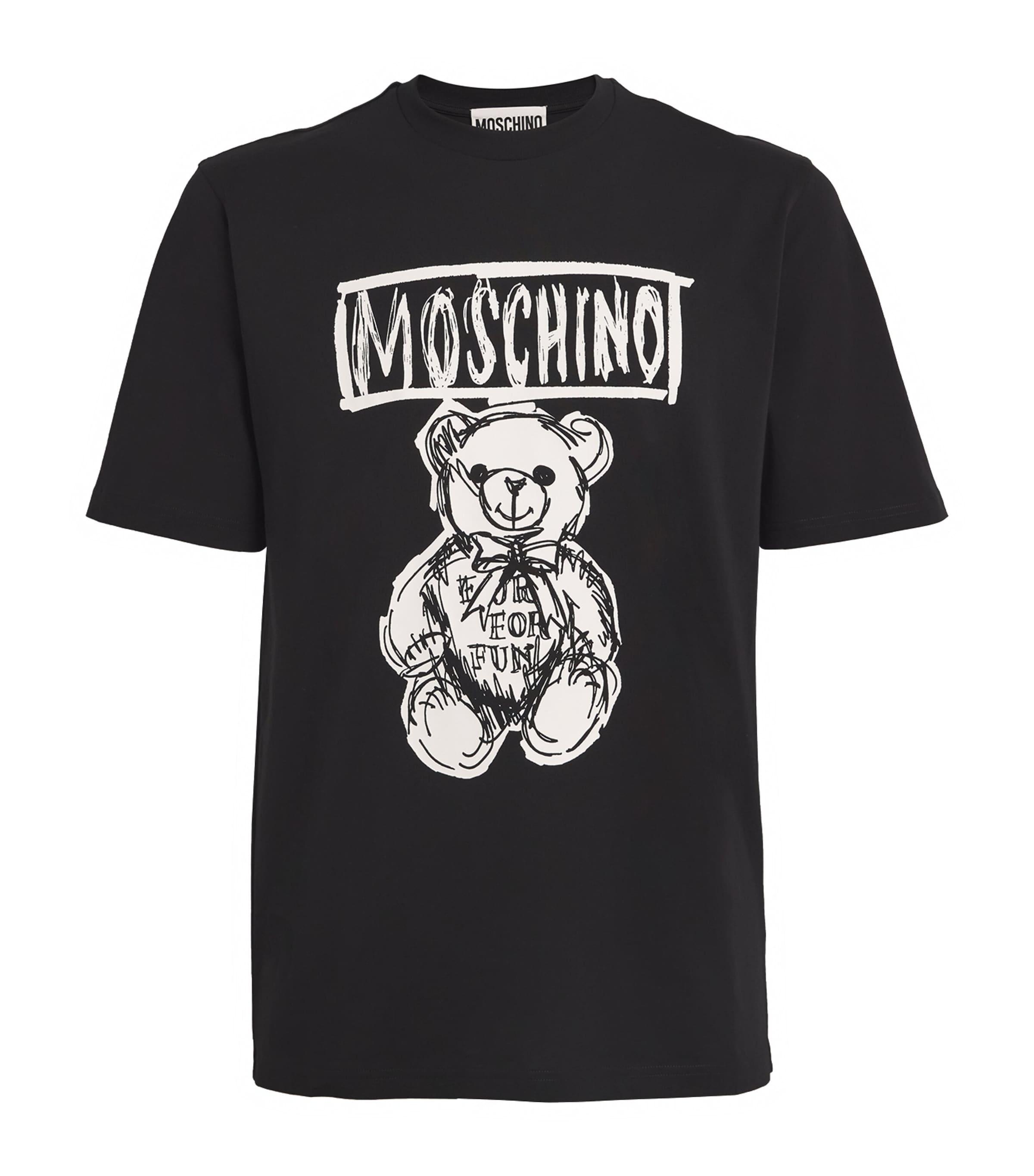 Moschino Sketch Bear T-Shirt in Black for Men | Lyst