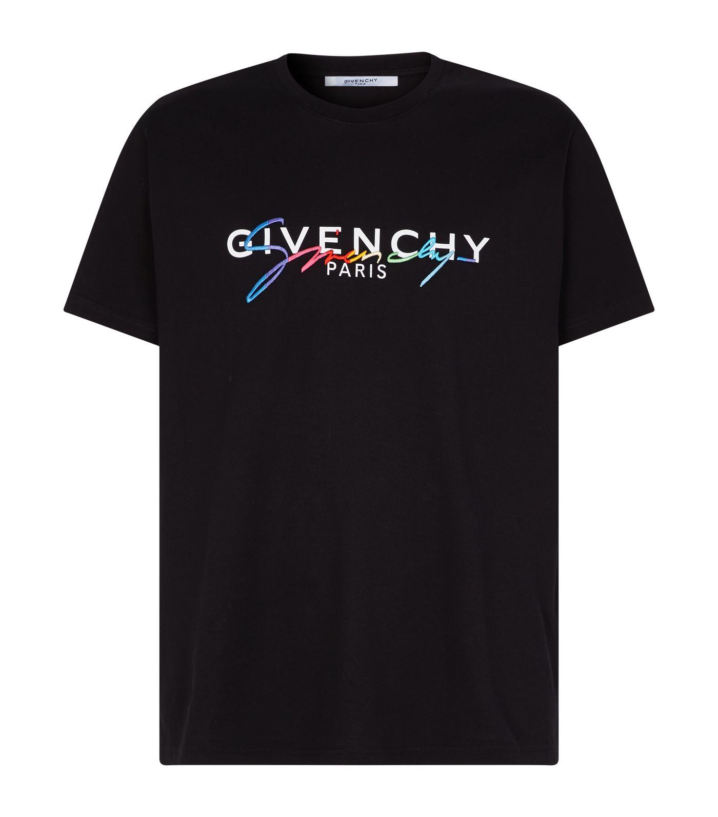 Givenchy Double Logo T-shirt in Black for Men - Save 26% - Lyst