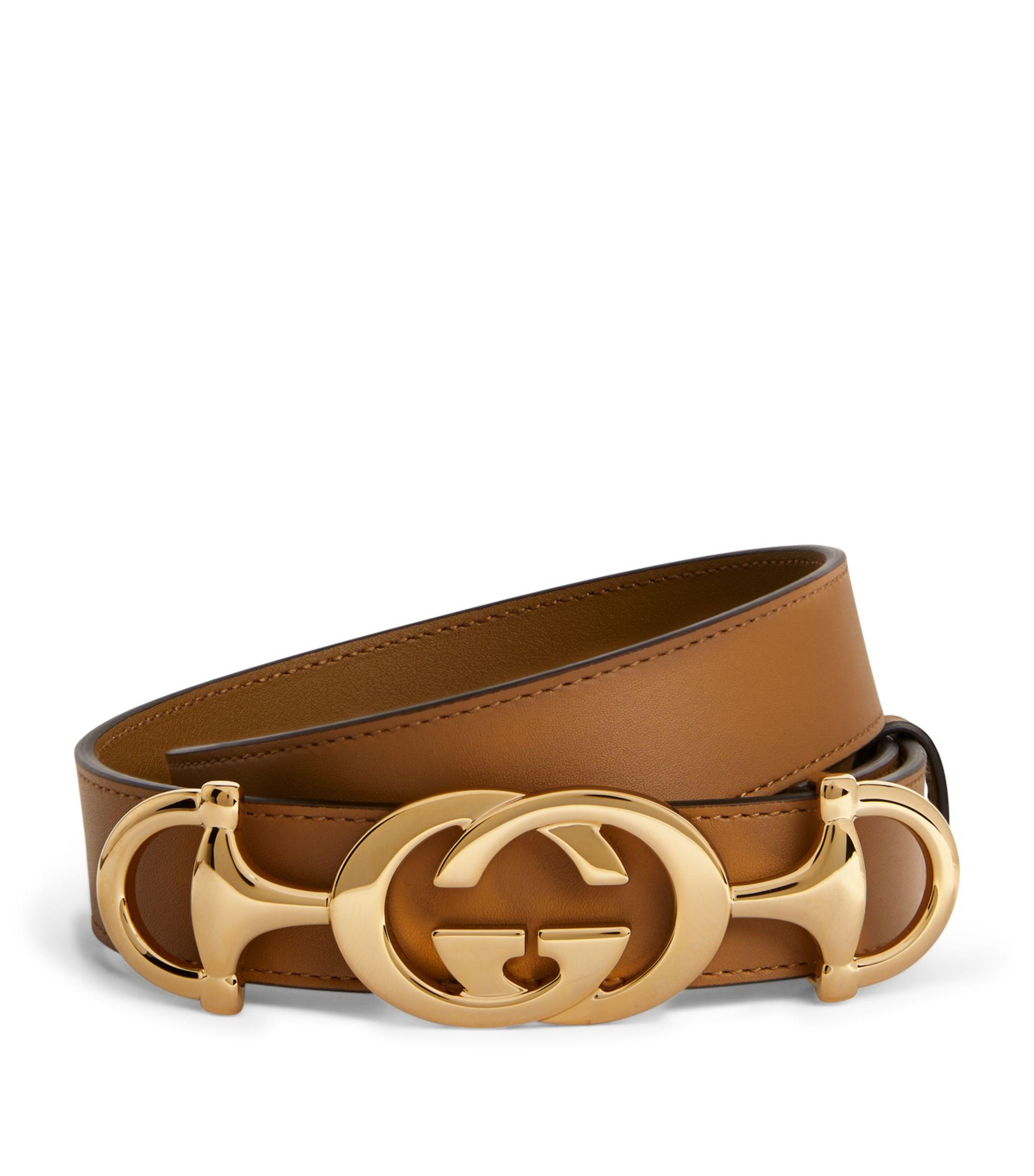 Gucci Lizard Belt With Interlocking G 