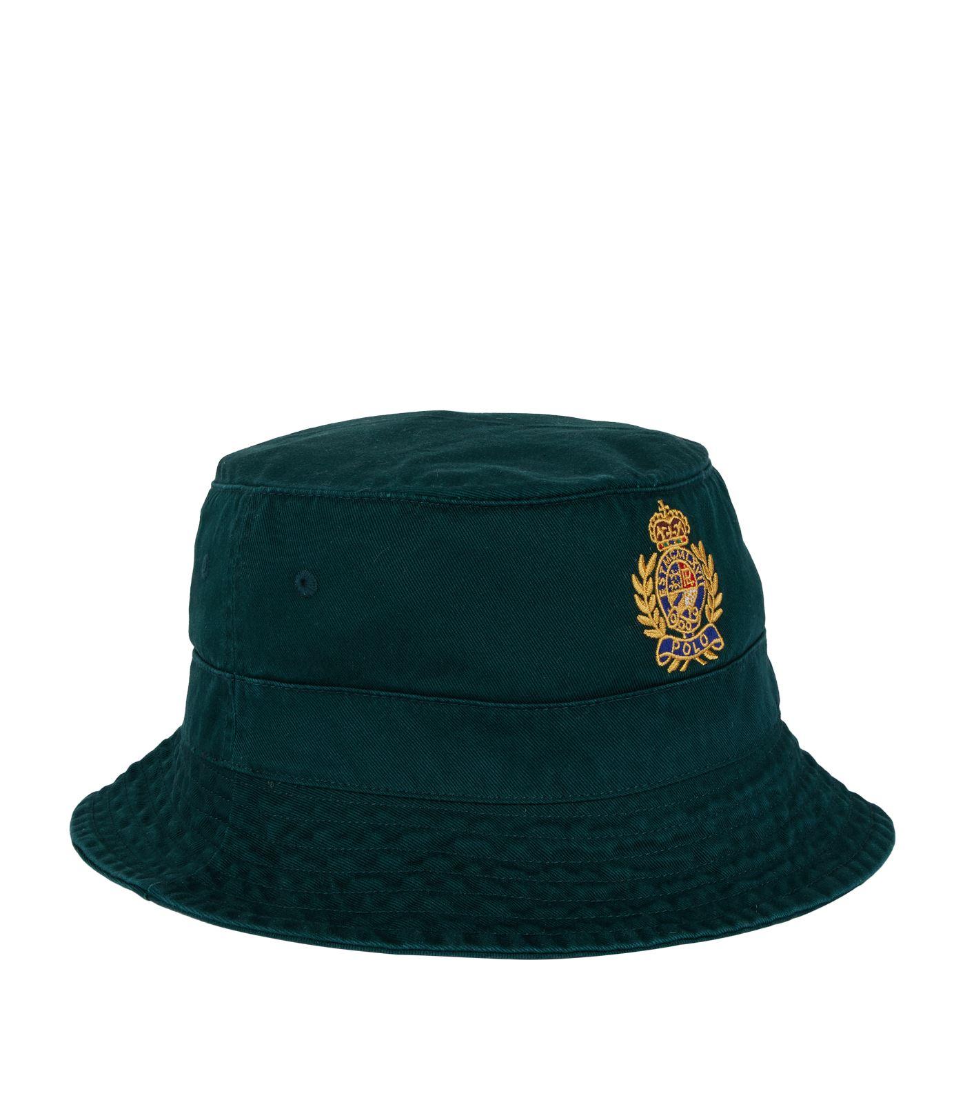 Chaiselong Medic indre Polo Ralph Lauren Crest Bucket Hat in Green for Men | Lyst