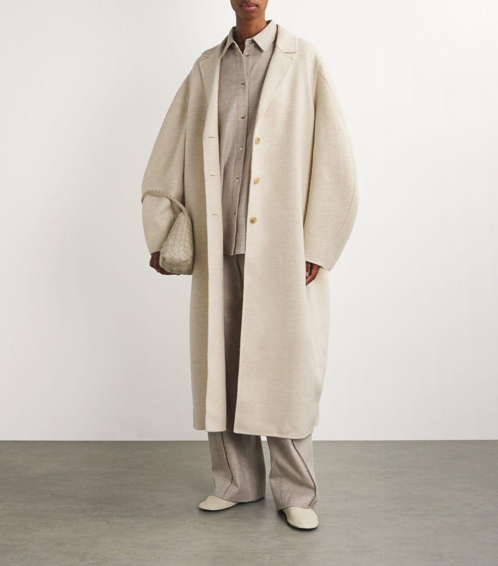 LE17SEPTEMBRE Wool-Blend Balloon Trench Coat in Natural | Lyst