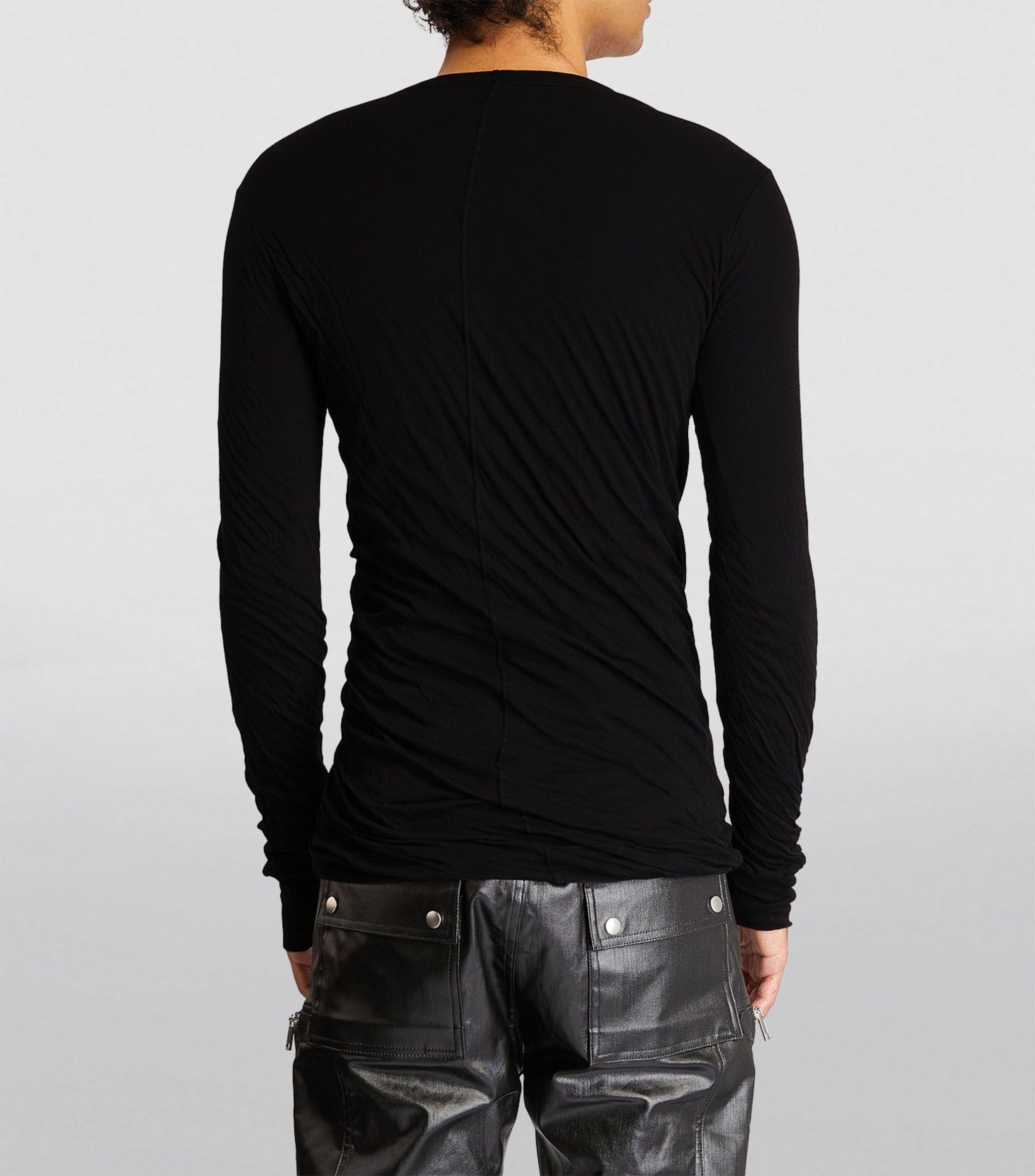 Rick Owens Double Layer T-shirt in Black for Men | Lyst