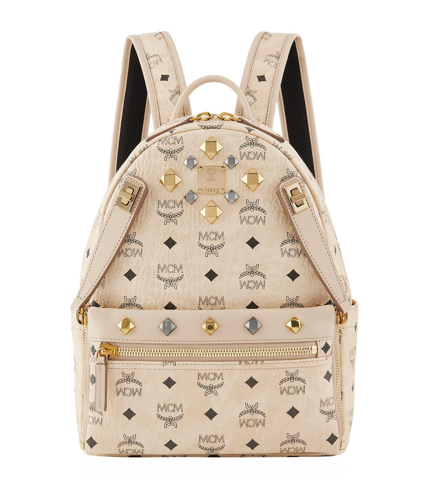MCM Small Dual Stark Backpack, Beige, One Size in Natural | Lyst