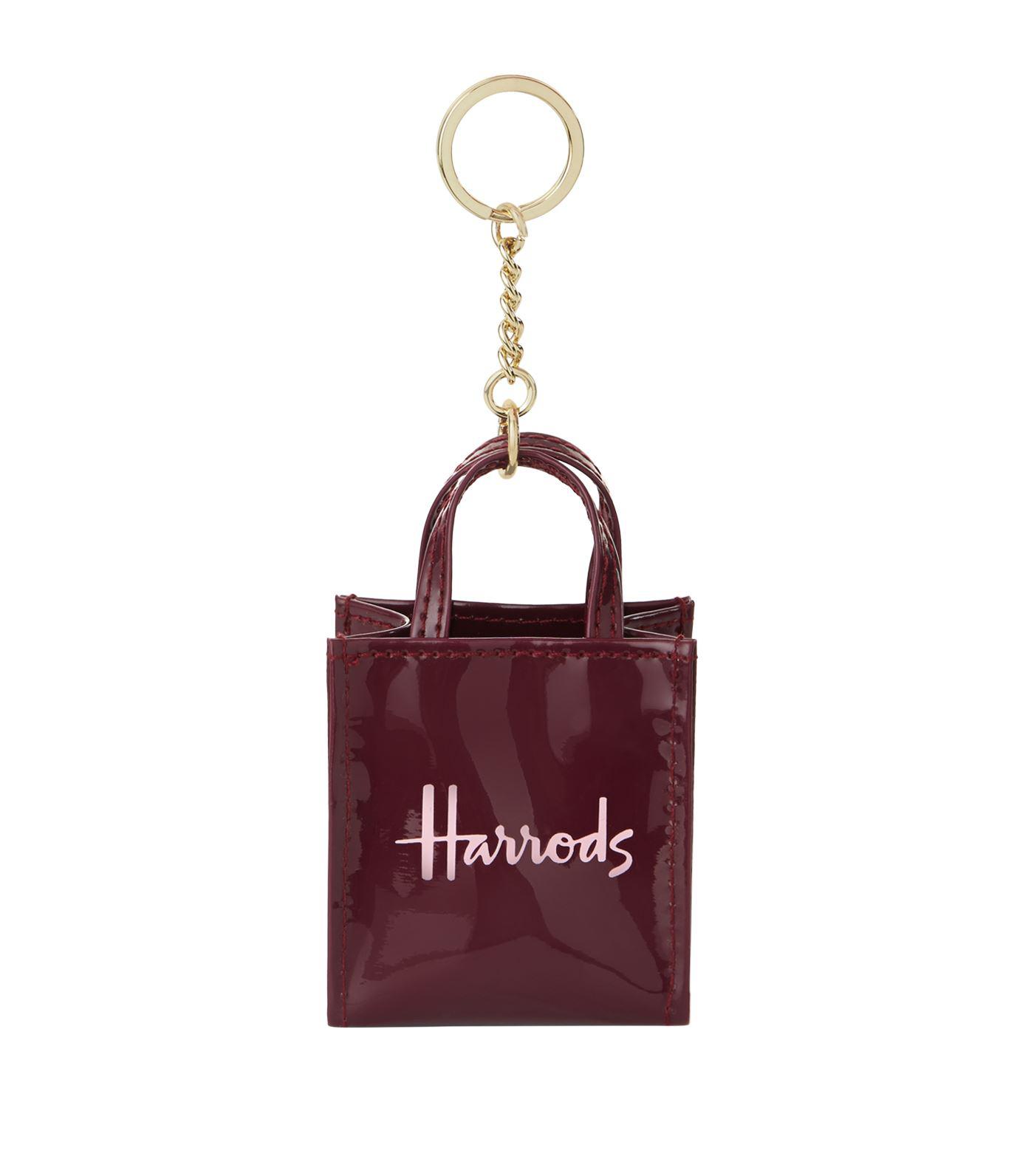 Harrods Mini Shopper Bag Keyring in Purple Lyst UK