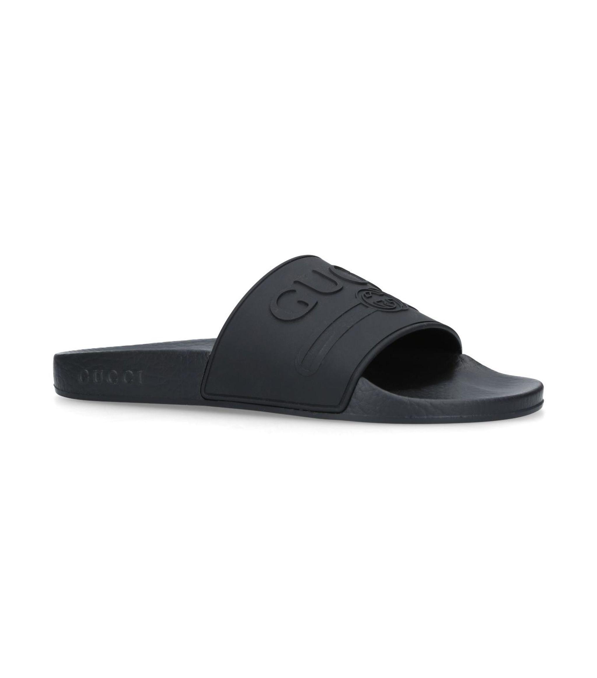 black gucci pursuit slides