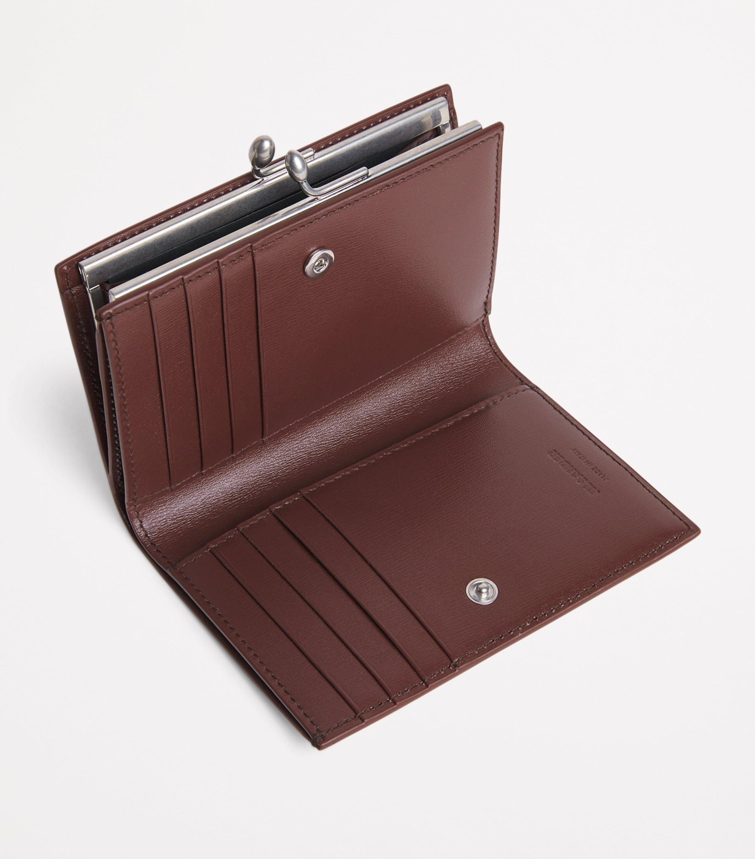 Jil Sander Small Calf Leather Goji Wallet in Brown Lyst