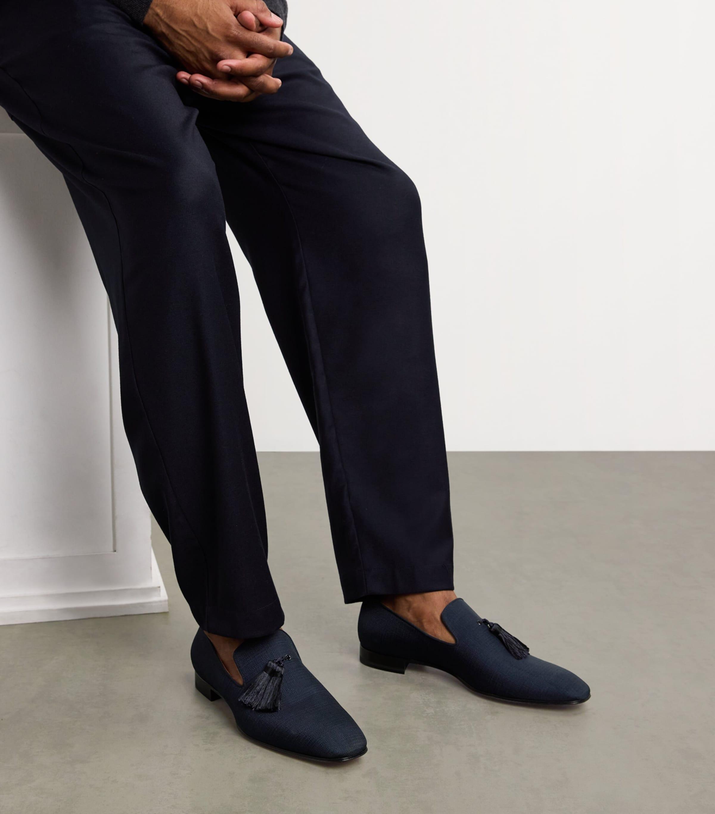 Christian Louboutin Navy and Cream Woven Tassel Loafers (Size 45) - Nordstroms! Christian Louboutin Tassel Loafers in Blue for Men | Lyst main image 3