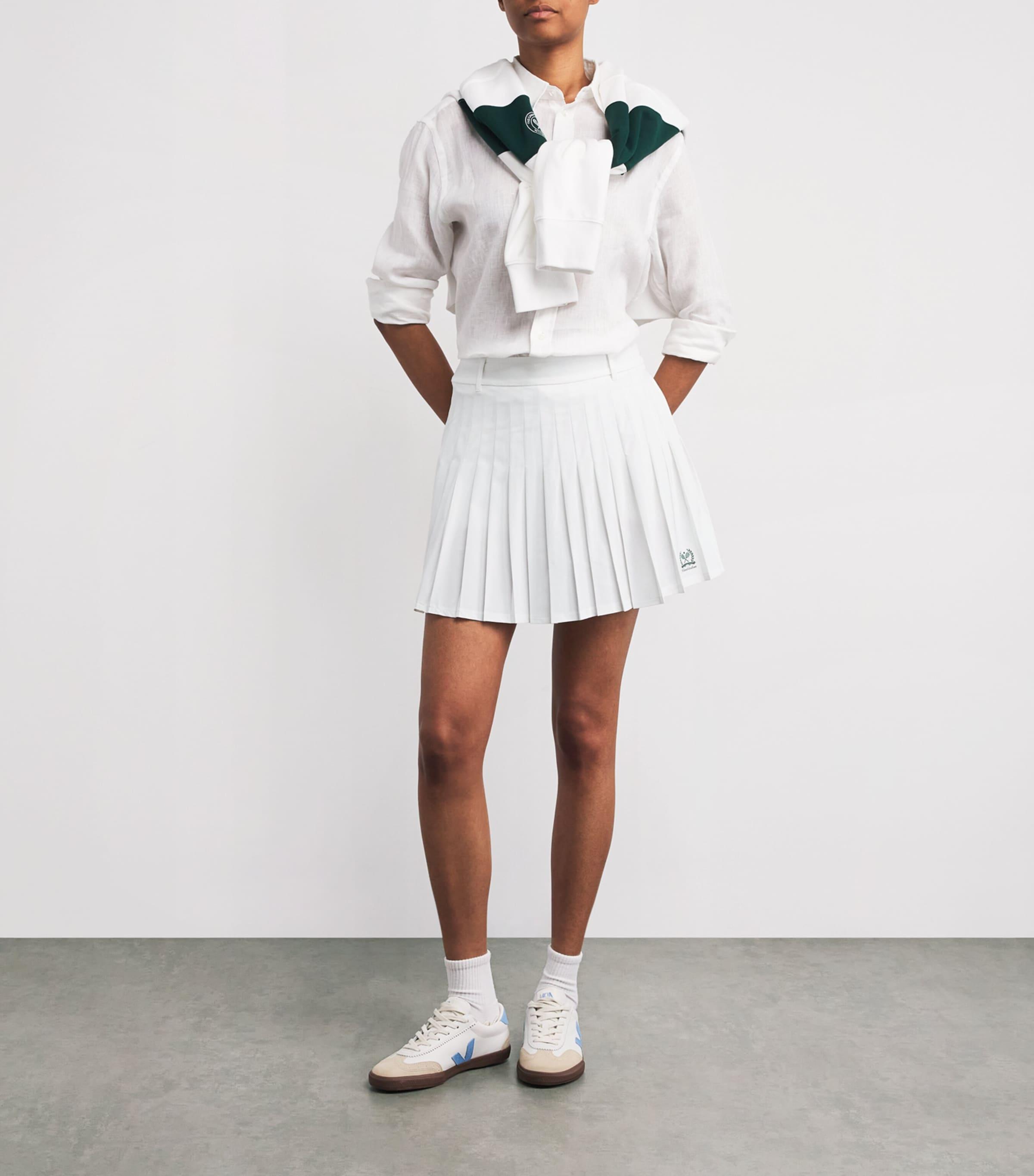 【POLO RALPH LAUREN】Mid Skirts ホワイト Polo Ralph Lauren Pleated Midi Skirt, Size 10 UK