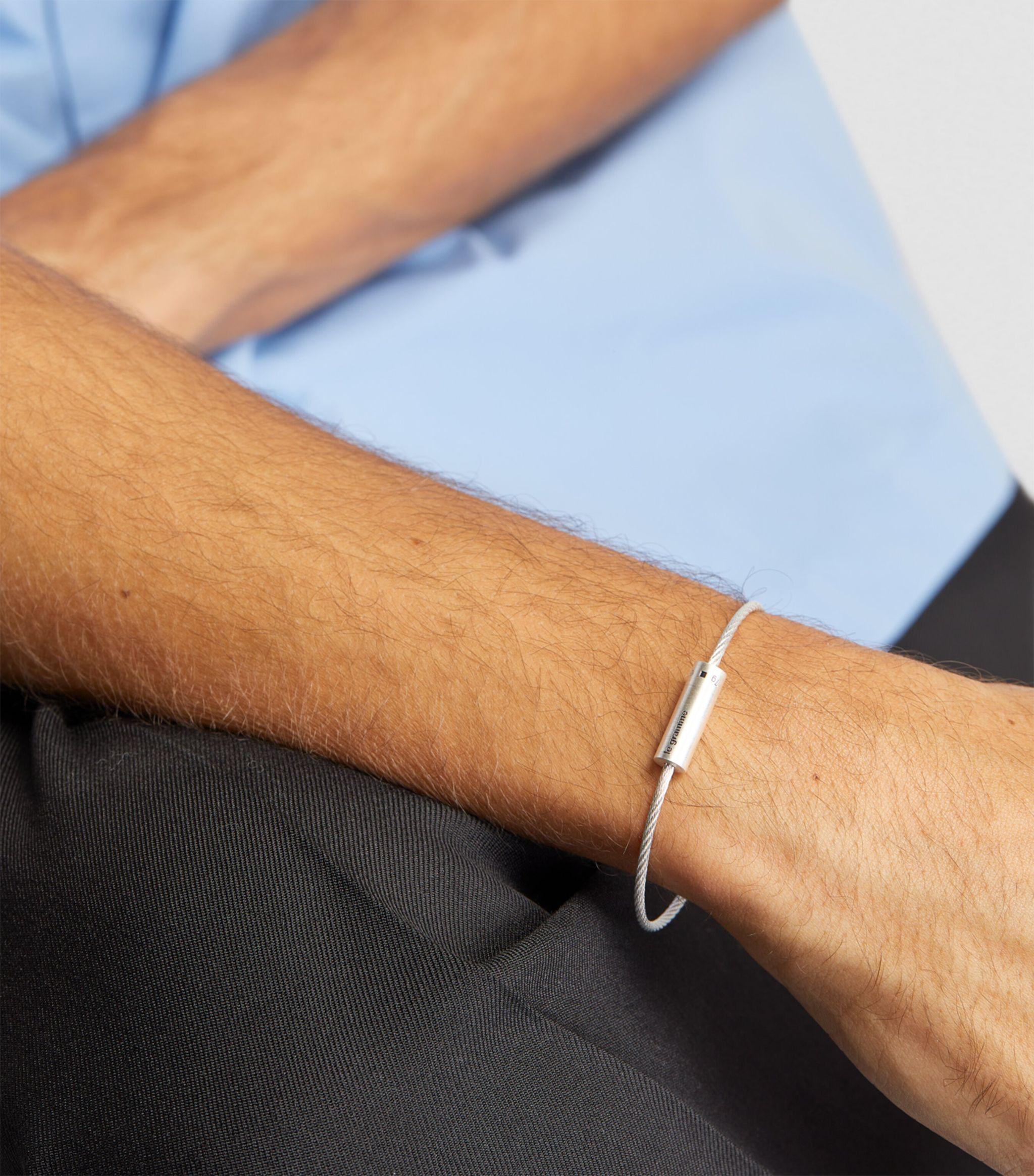 Silver cable shop bracelet