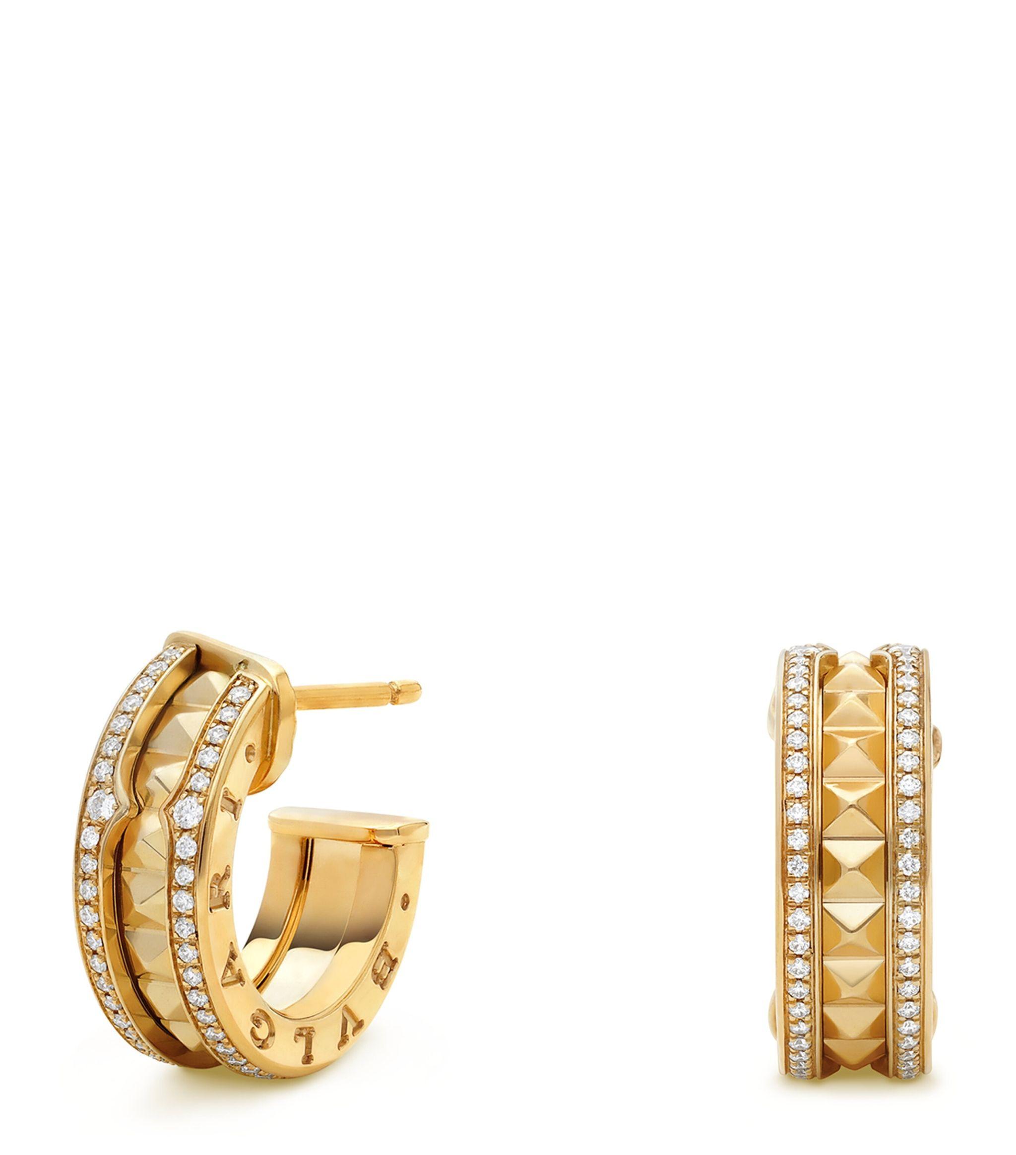 BVLGARI And Diamond B.Zero1 Earrings in Metallic Lyst
