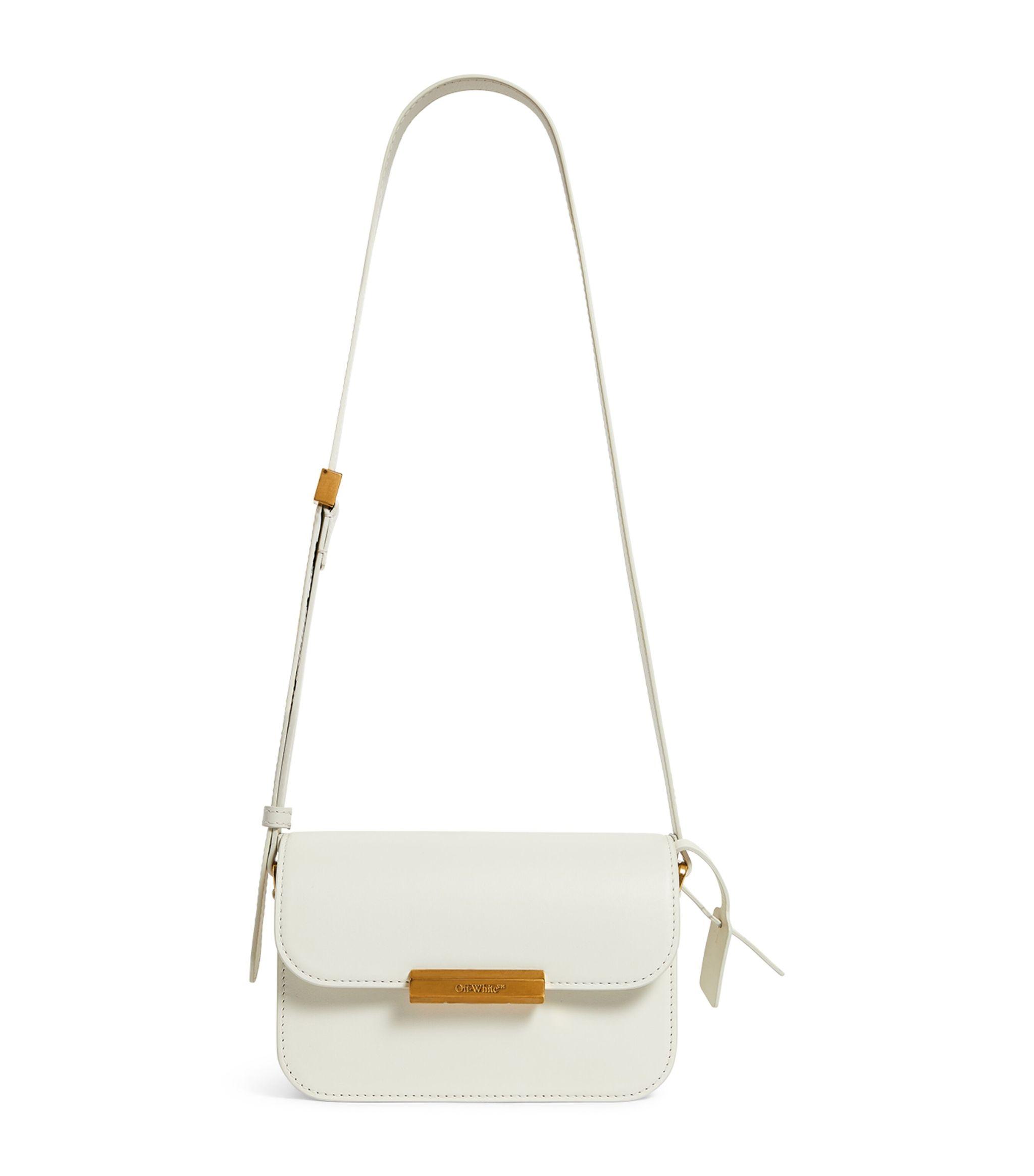 Off-White c/o Virgil Abloh Small Leather Screw Shoulder Bag in White