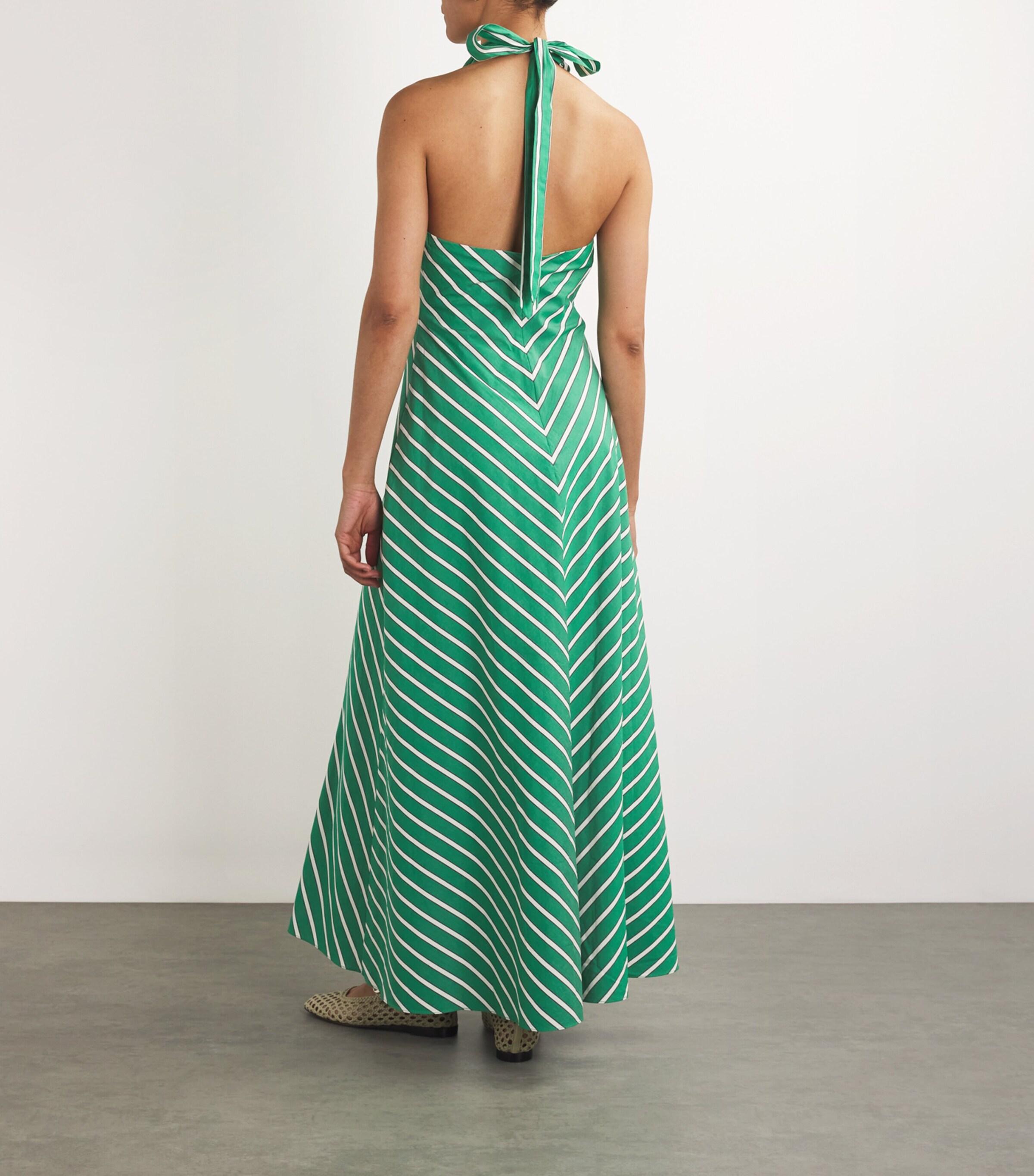 STAUD Striped Dawn Maxi Dress in Green | Lyst STAUD Striped Dawn Maxi Dress in Green | Lyst