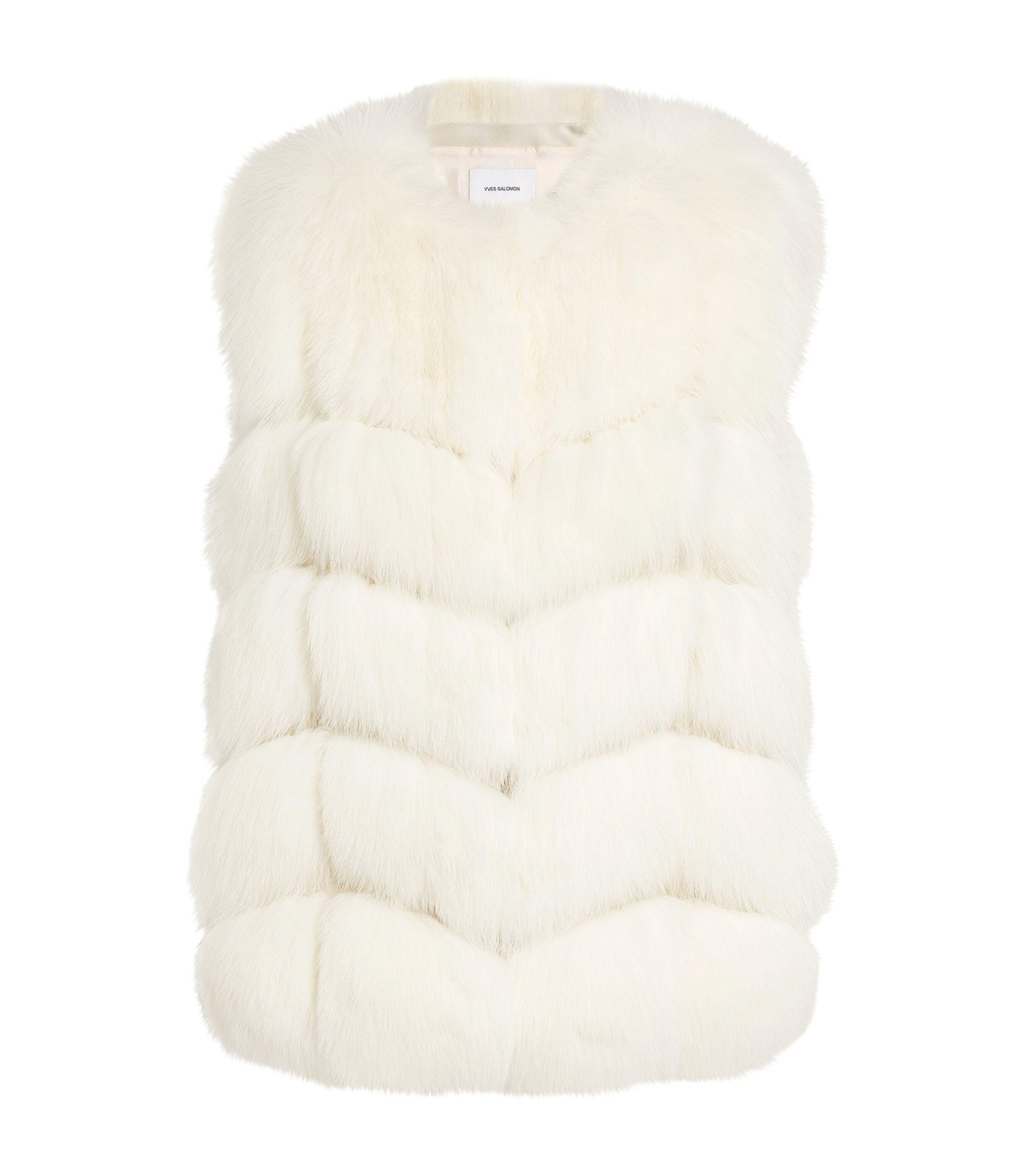 Yves salomon clearance fox fur vest
