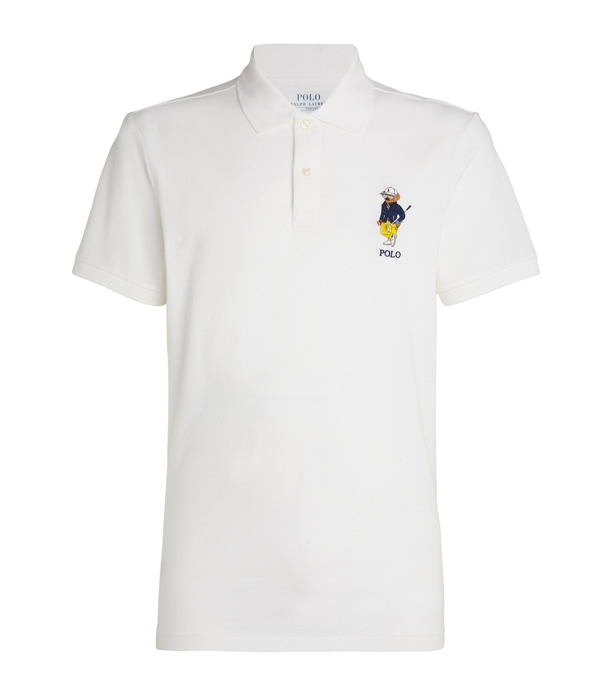 RLX Ralph Lauren Golf Polo Bear Polo Shirt in White for Men | Lyst