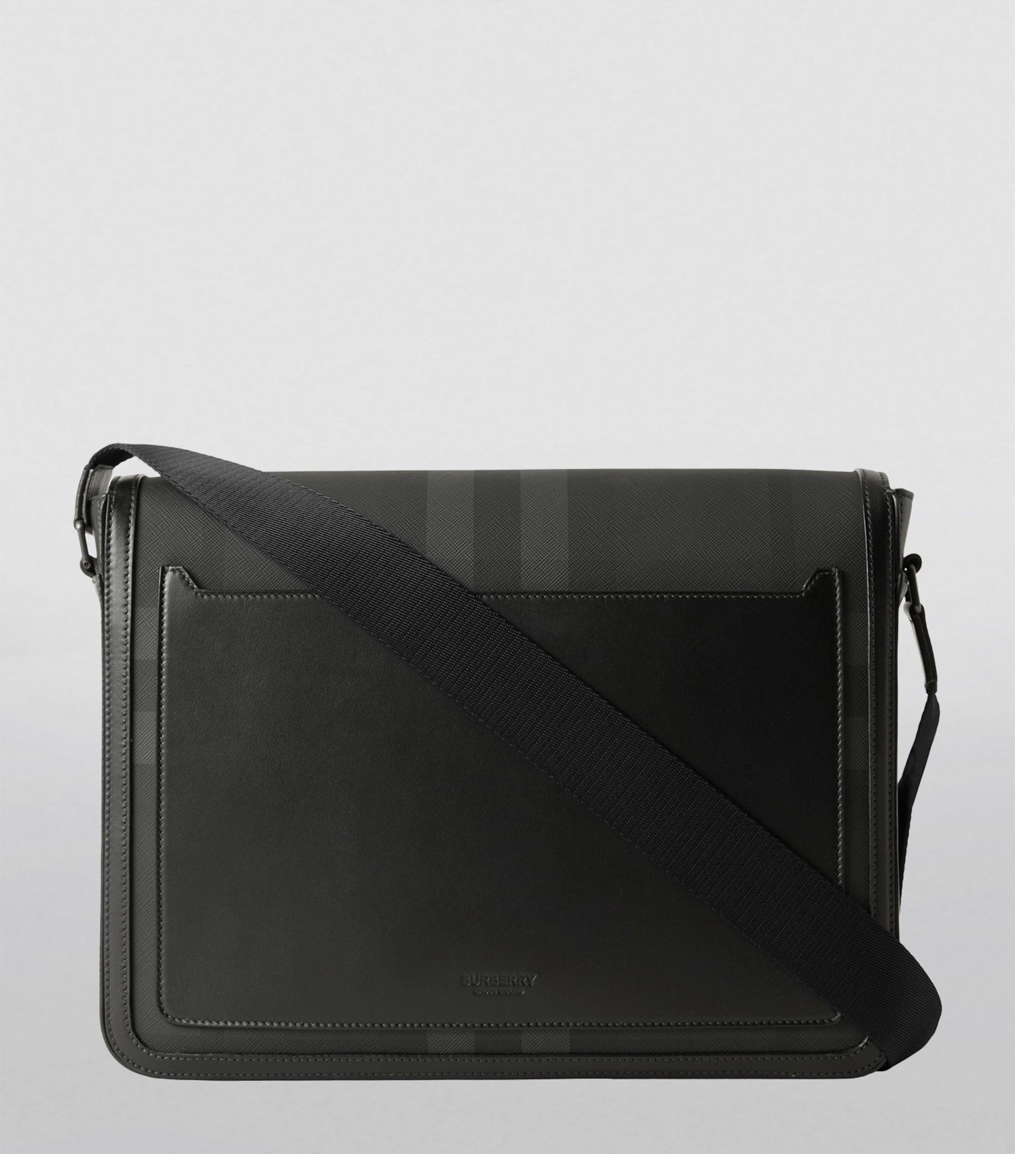 Burberry Men's Medium Alfred Messenger Bag - Black