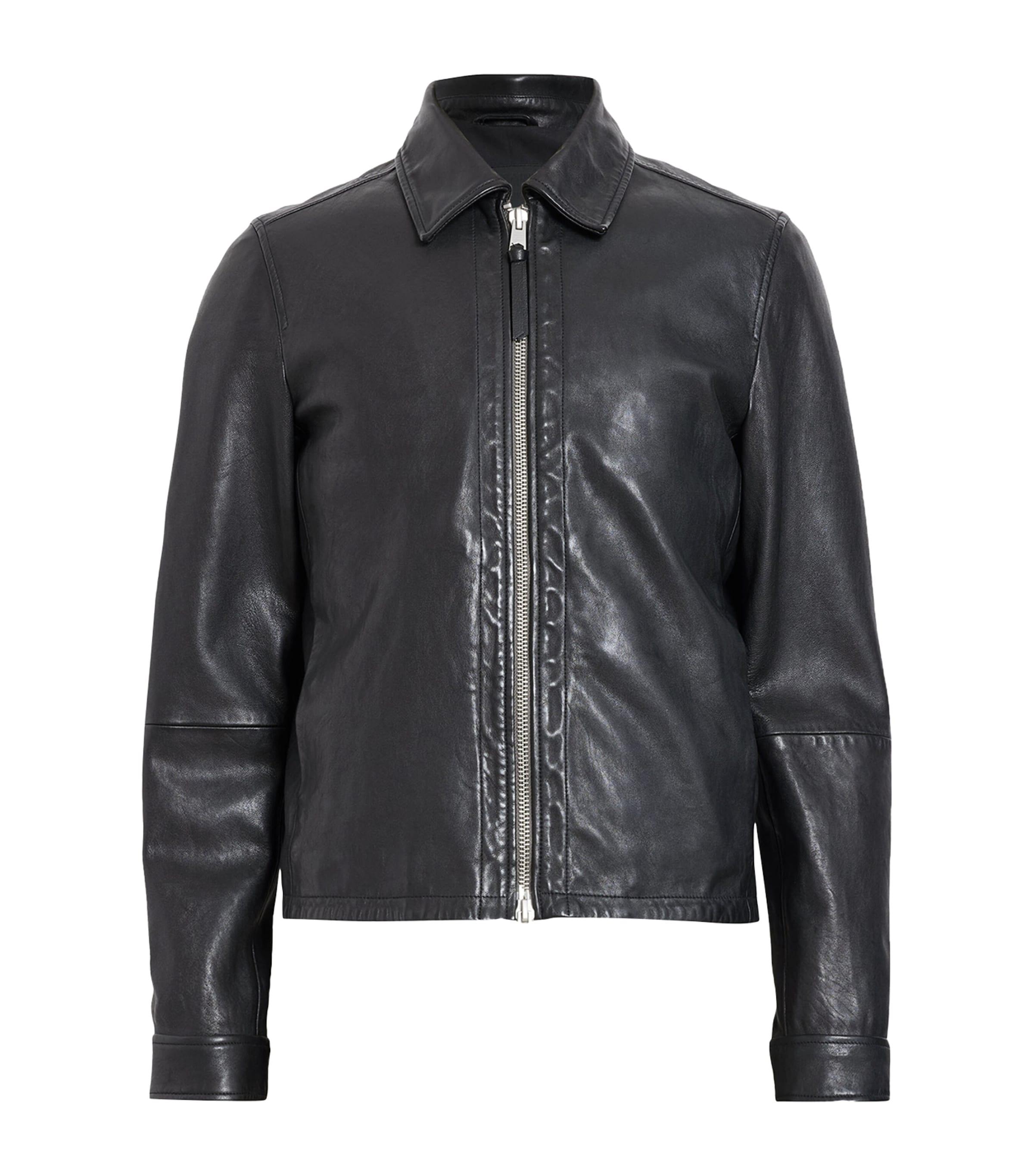 AllSaints Leather Erol Jacket in Black for Men | Lyst