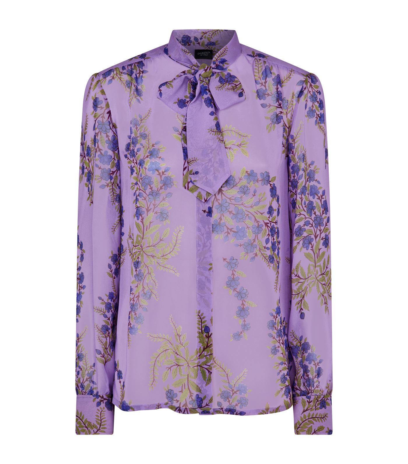 Giambattista Valli Silk Floral Pussybow 