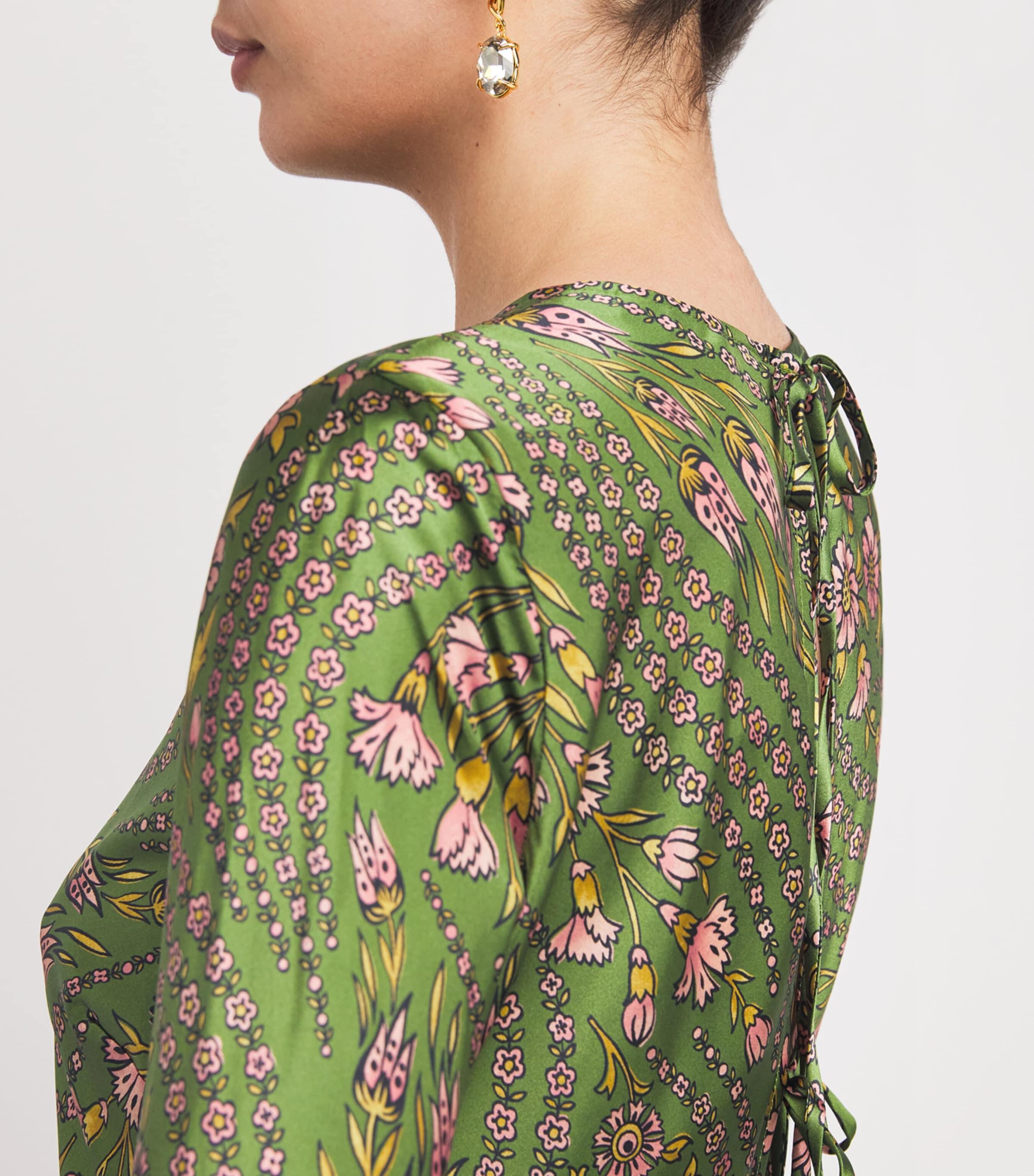 veronica beard green silk dress Veronica Beard Izaren Halter Maxi Dress | Cactus