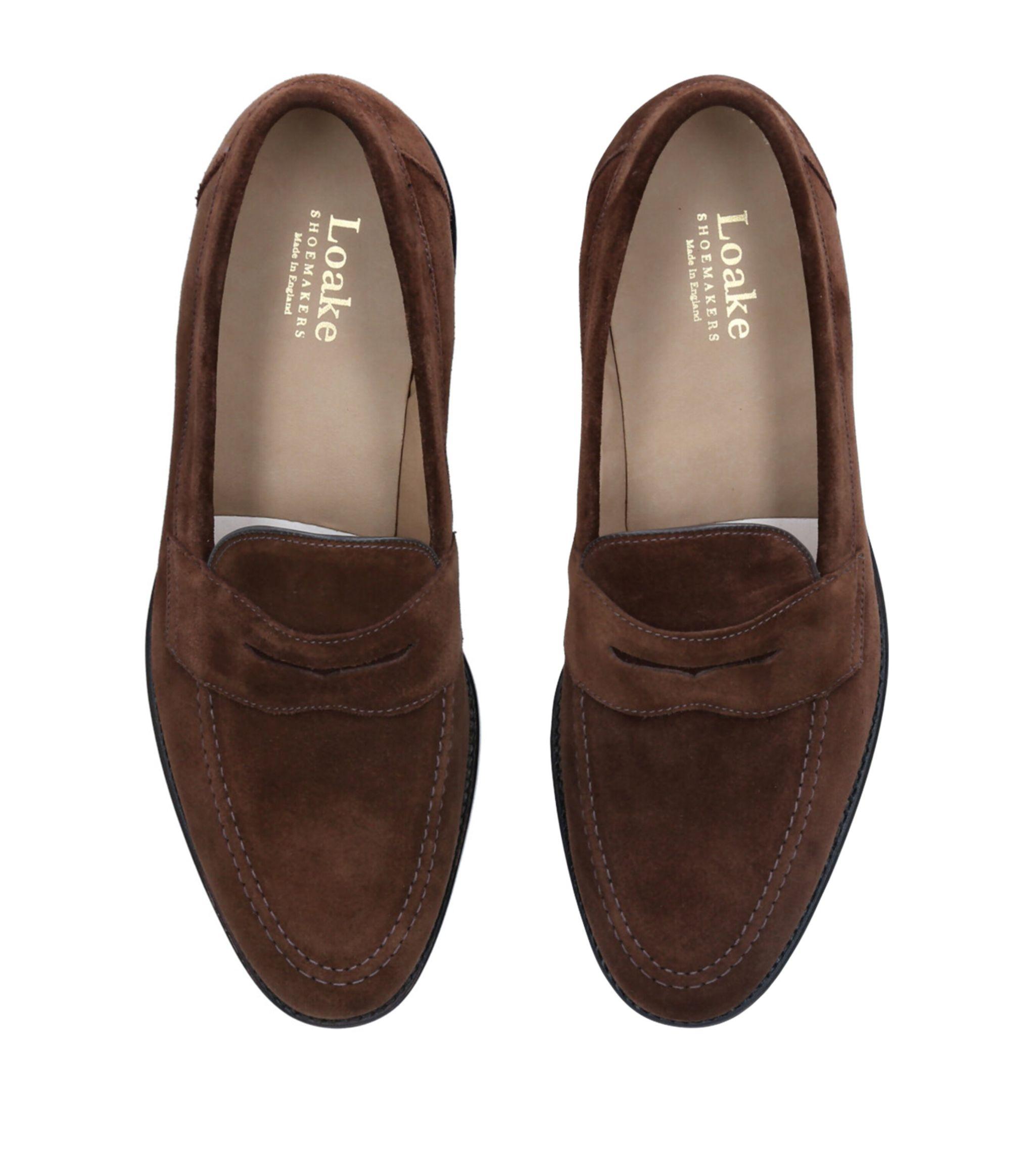Loake Suede Penny in for Men | Lyst