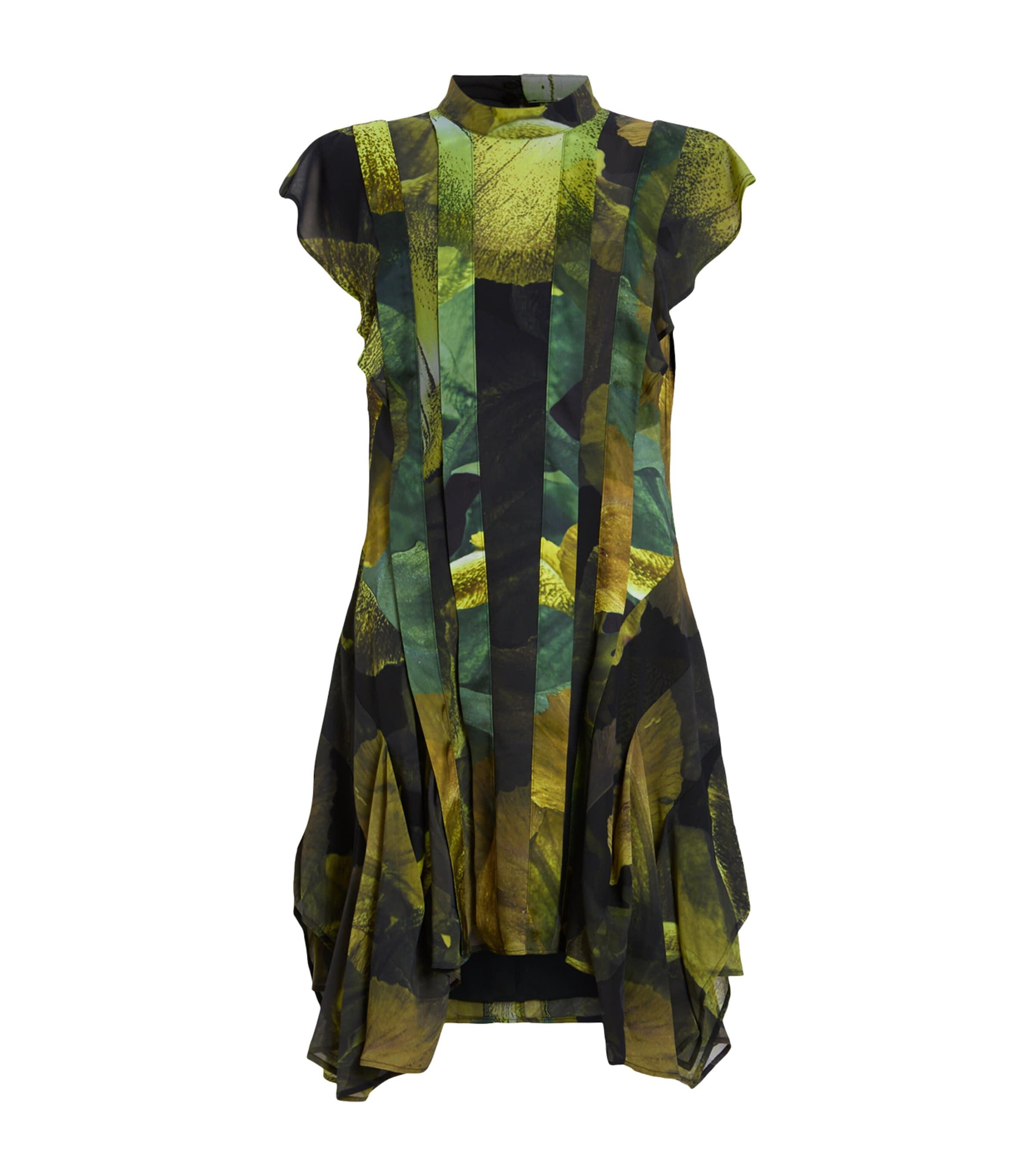 AllSaints Printed Fleur Mini Dress in Green | Lyst