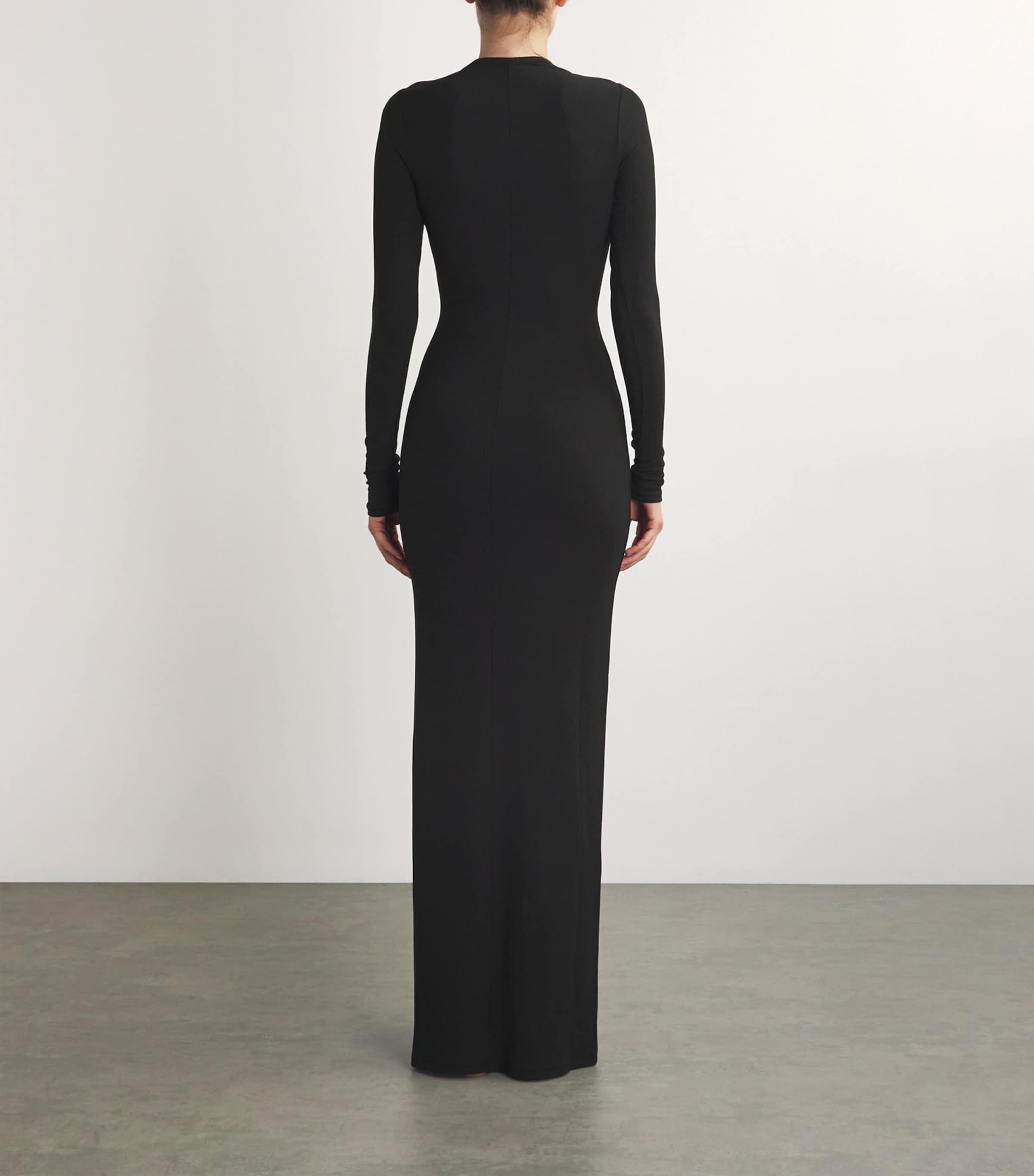 skims body long sleeve long slip dress SKIMS Body Long Sleeve Slip Dress