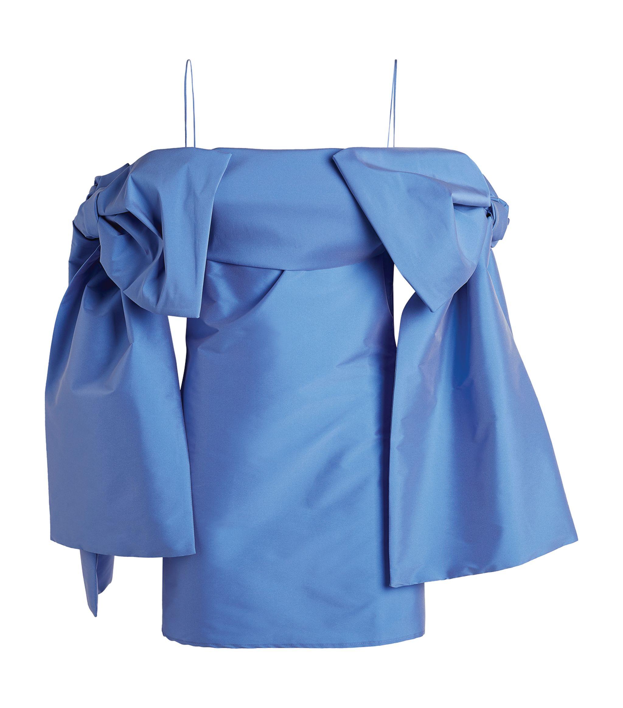 BERNADETTE Timothy Taffeta Mini Dress in Blue Lyst