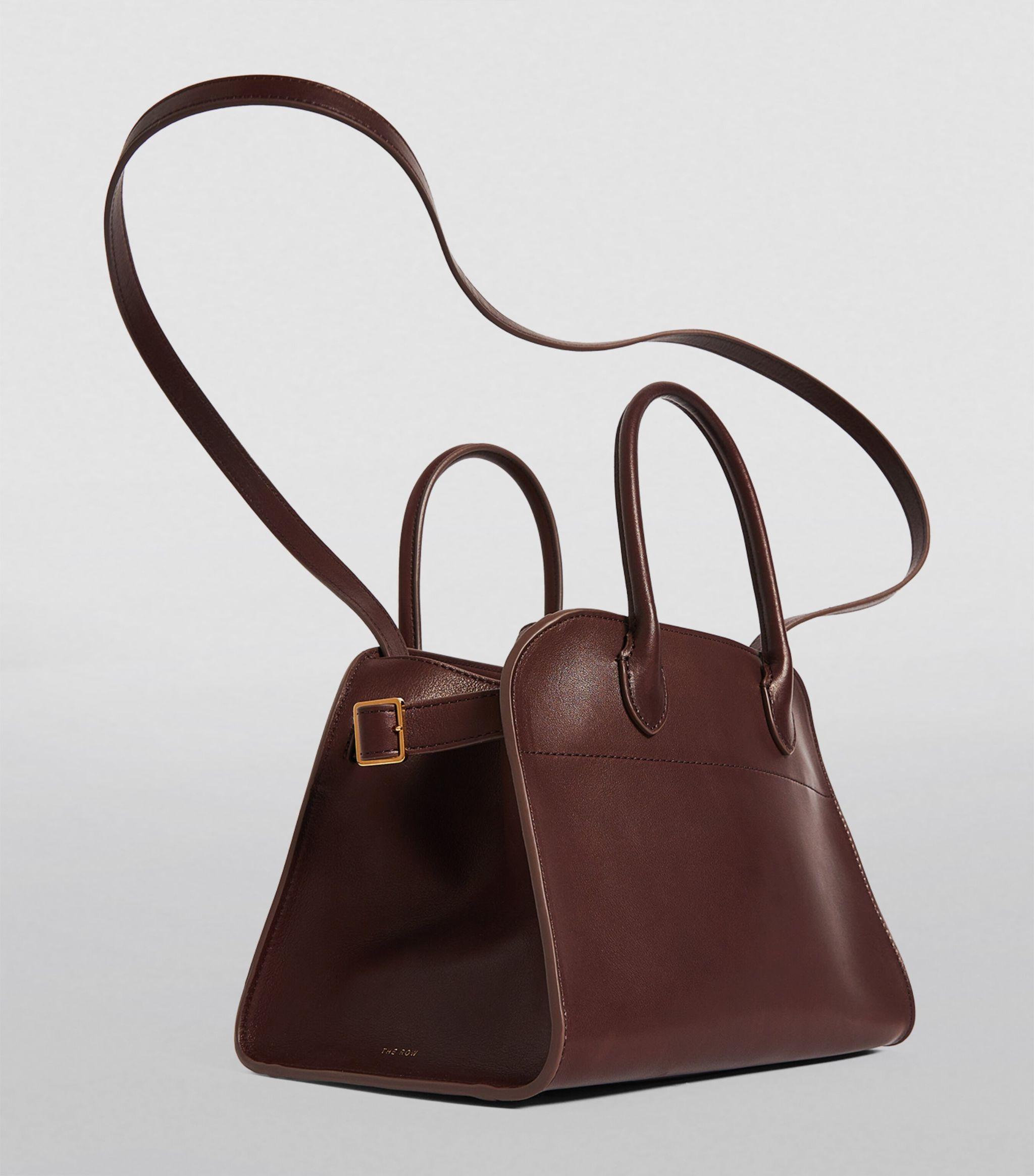 The Row Leather Margaux 10 Top-handle Bag in Brown | Lyst