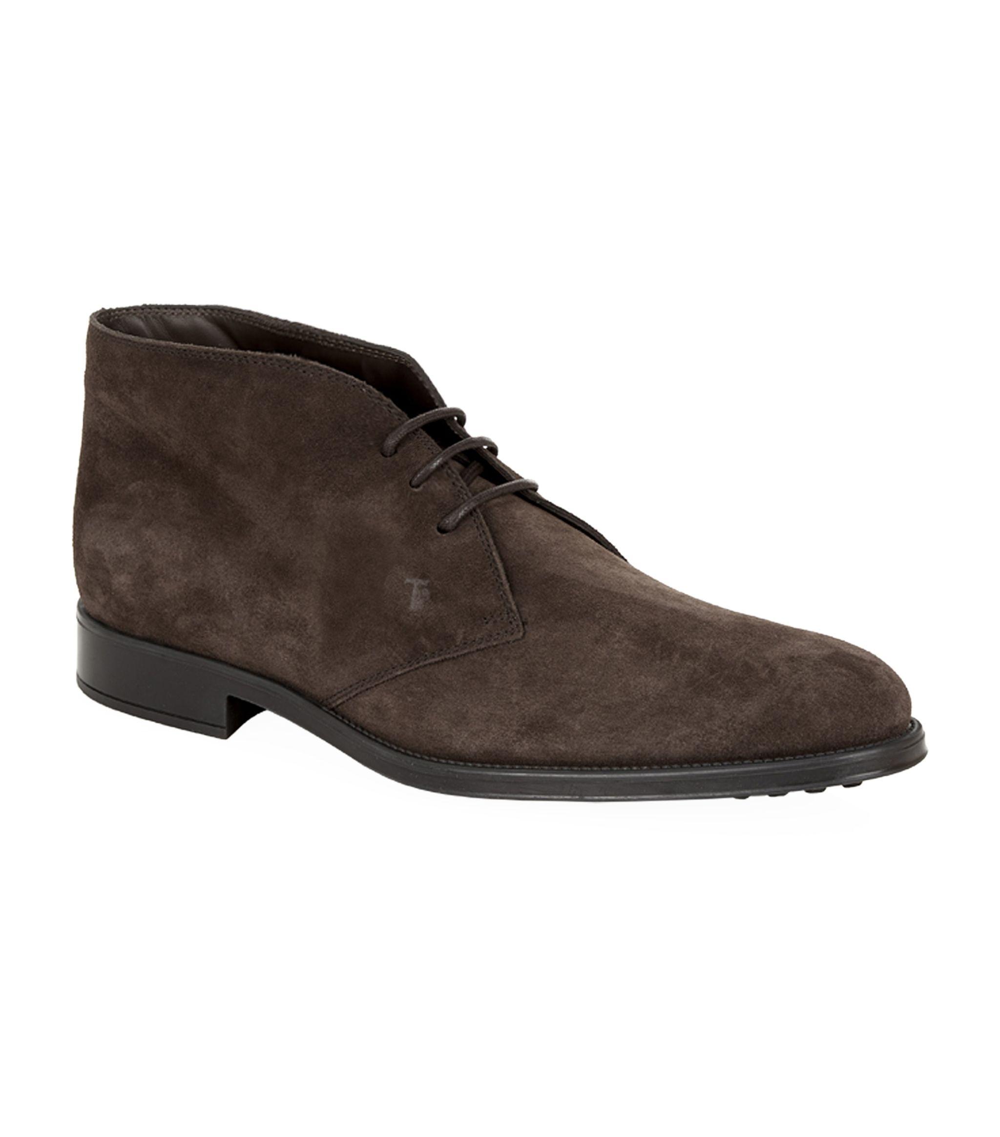 tod's suede boots mens