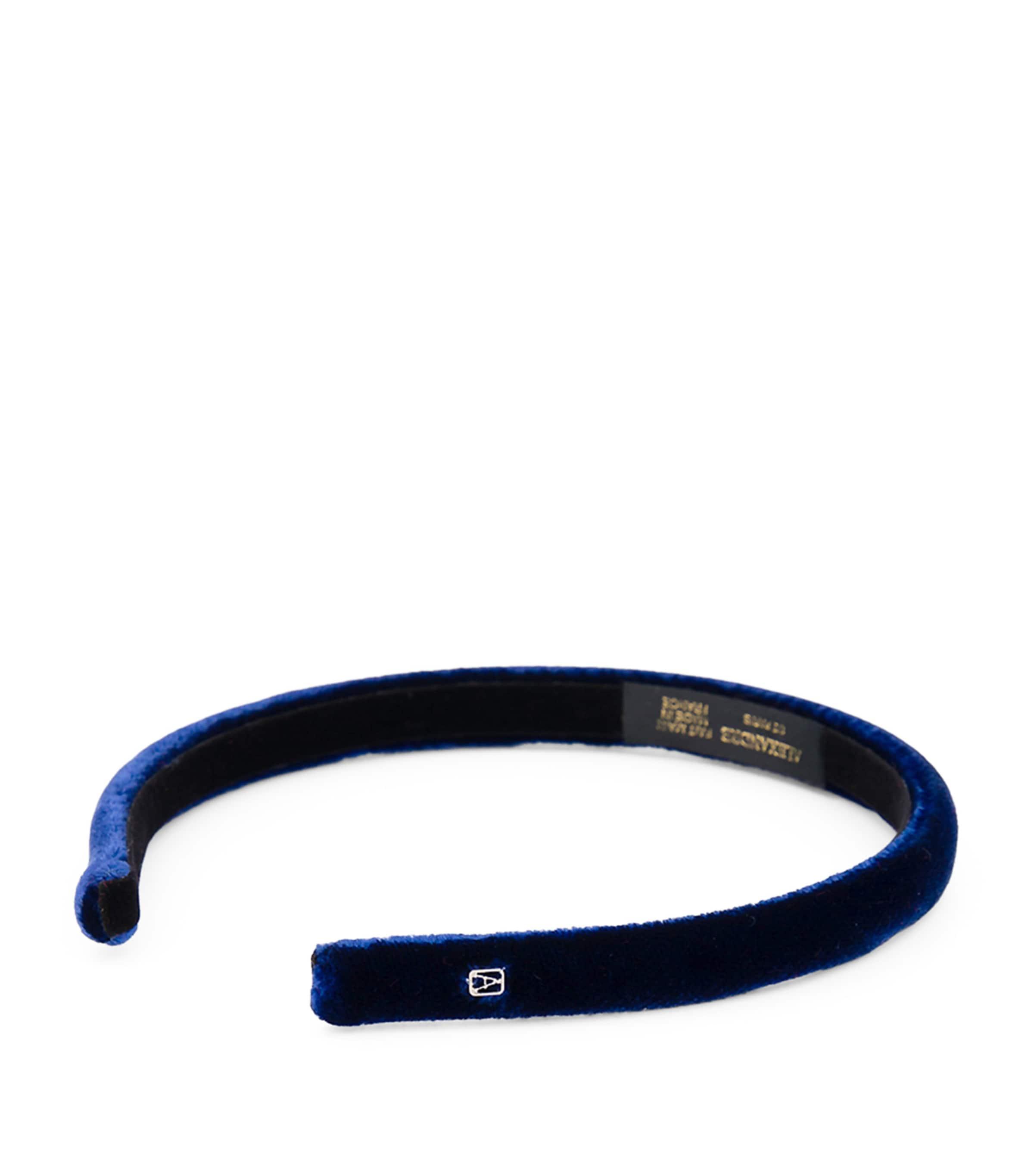 Alexandre De Paris Velvet Timeless Ella Headband in Blue | Lyst Alexandre De Paris Velvet Timeless Ella Headband in Blue | Lyst