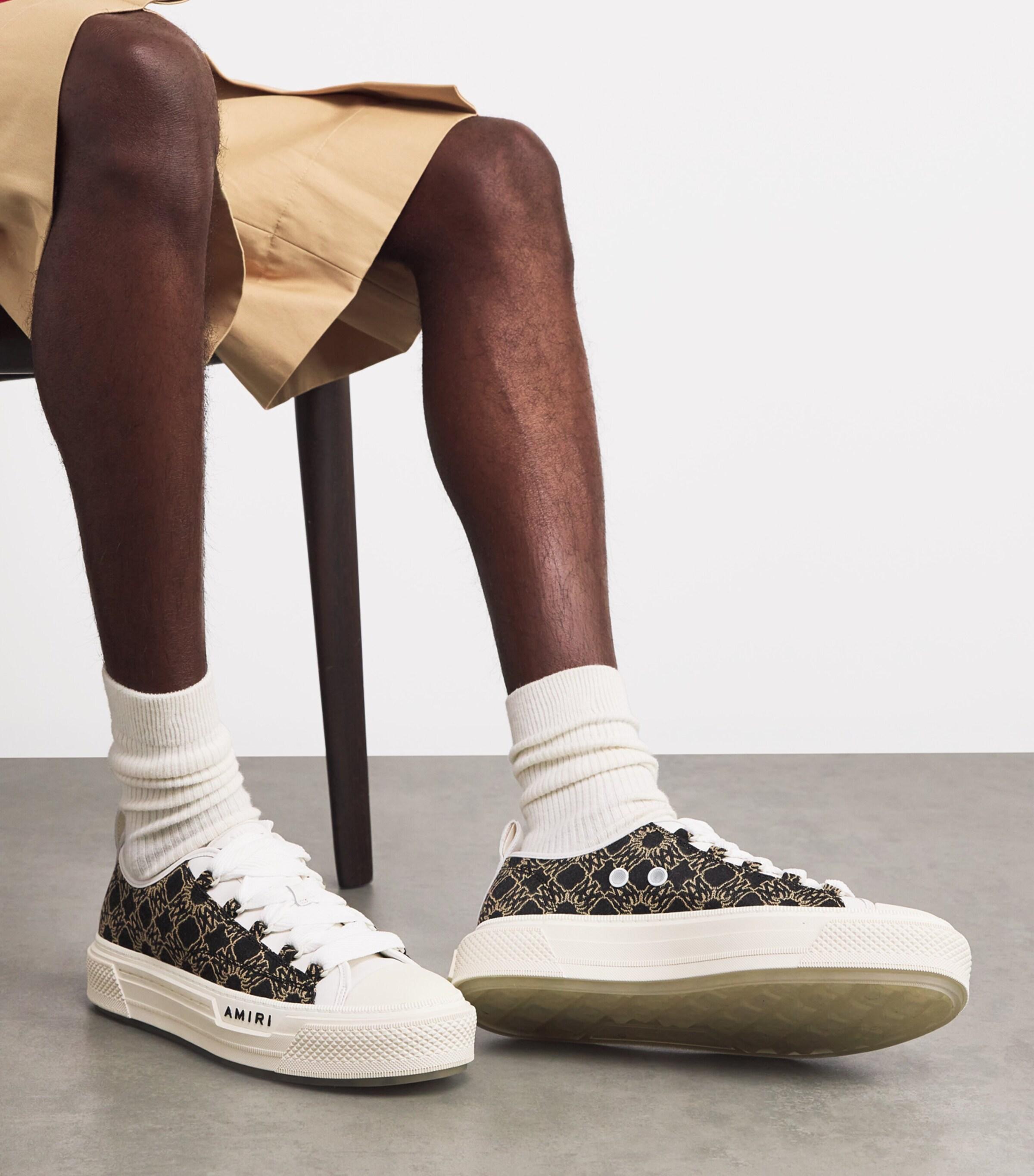 大人気 AMIRI MA Quad Jacquard Court Sneakers 厚底 Amiri Ma Quad Jacquard Court Sneakers in White for Men | Lyst