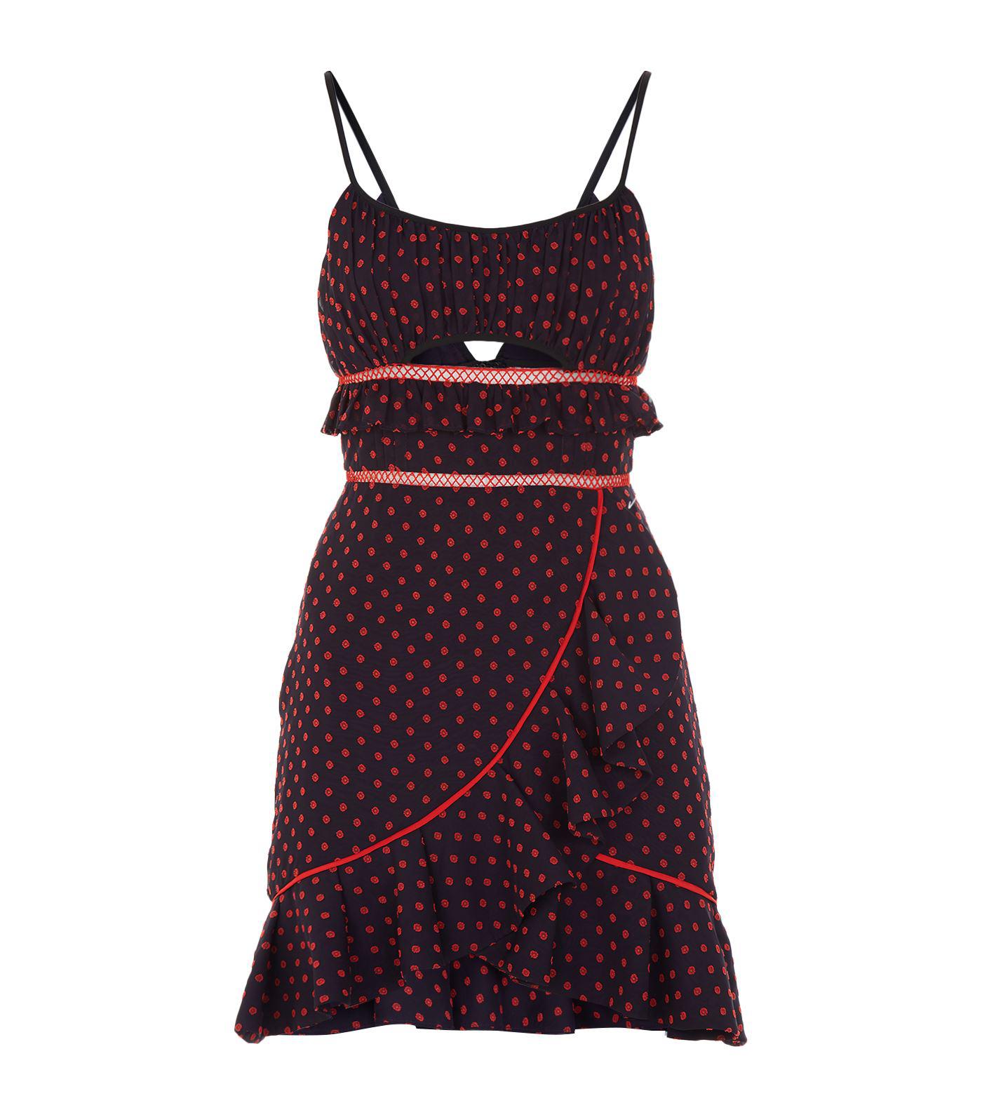 self portrait plumetis mini dress