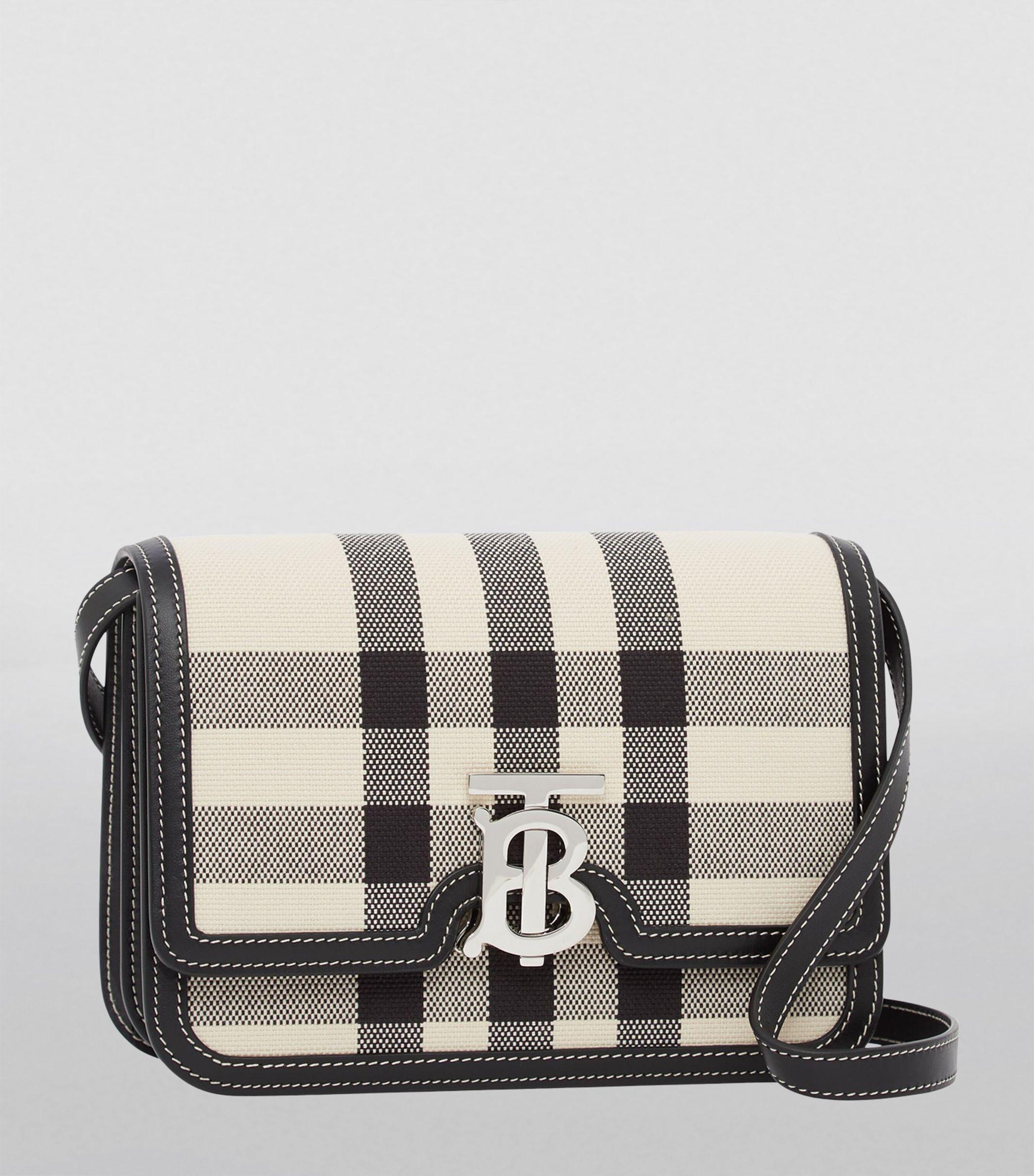 BURBERRY: TB bag in canvas and leather - Beige