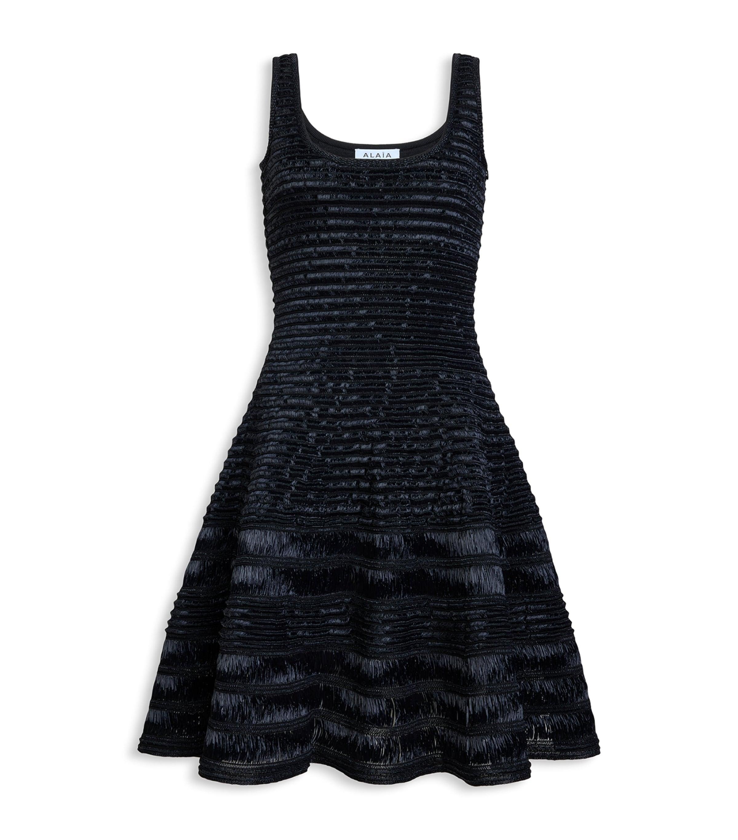 alaia crochet dress Alaia Short Fluted Sleeve Crochet Lace Dress White