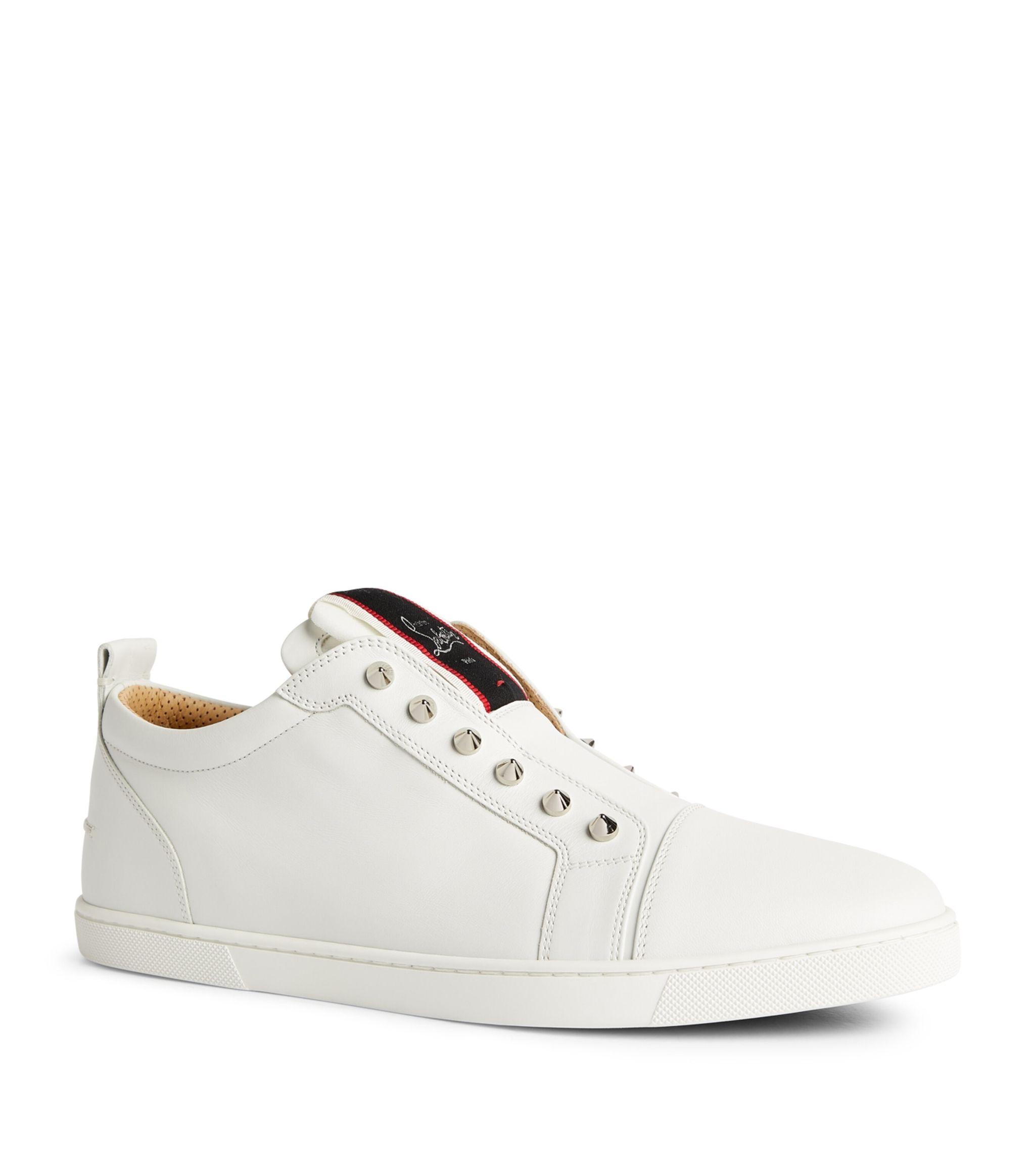Christian Louboutin Leather Fav Fique A Vontade Flat Calf in White 