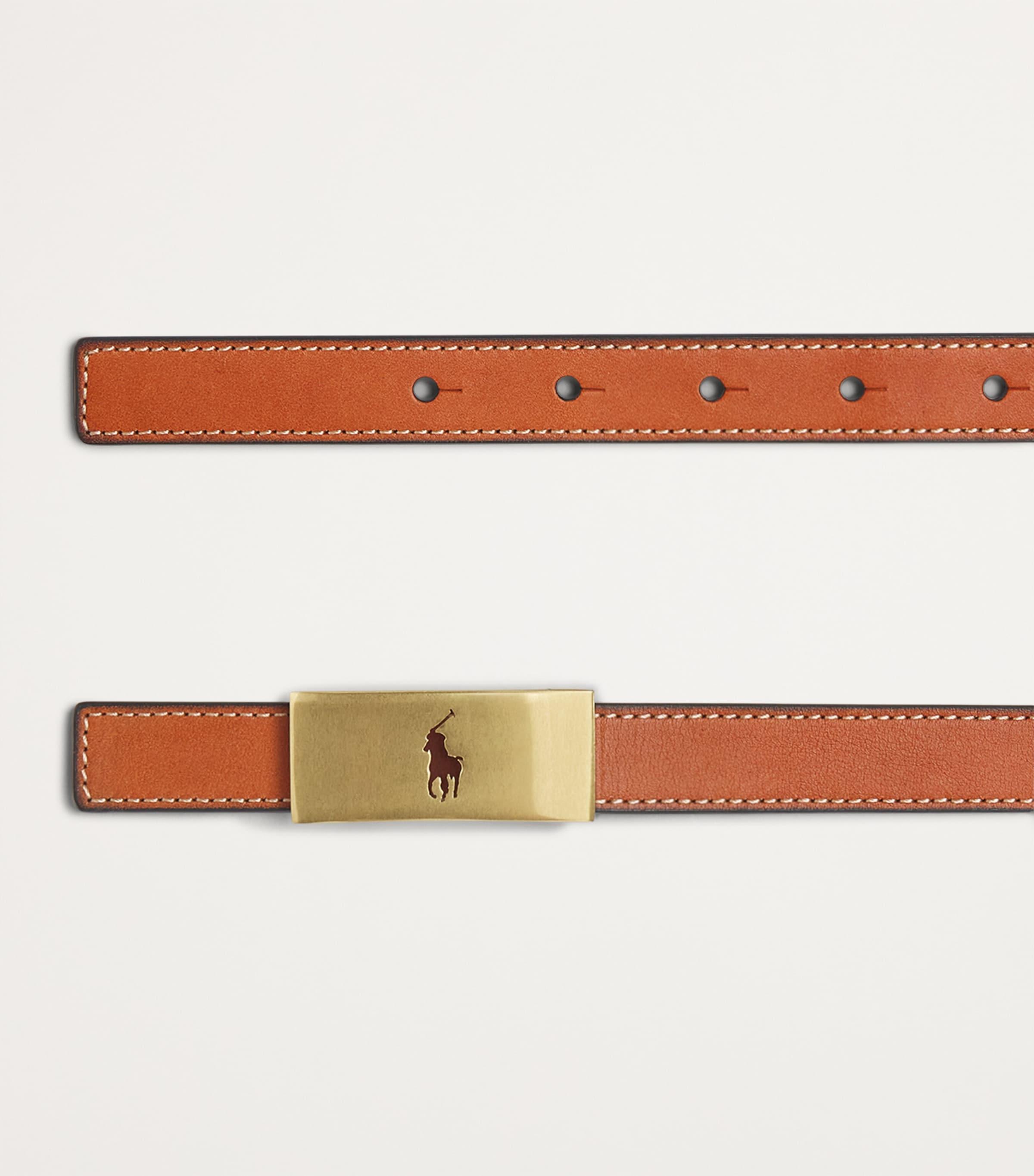 Polo Ralph Lauren Leather Reversible Polo Id Belt in Black