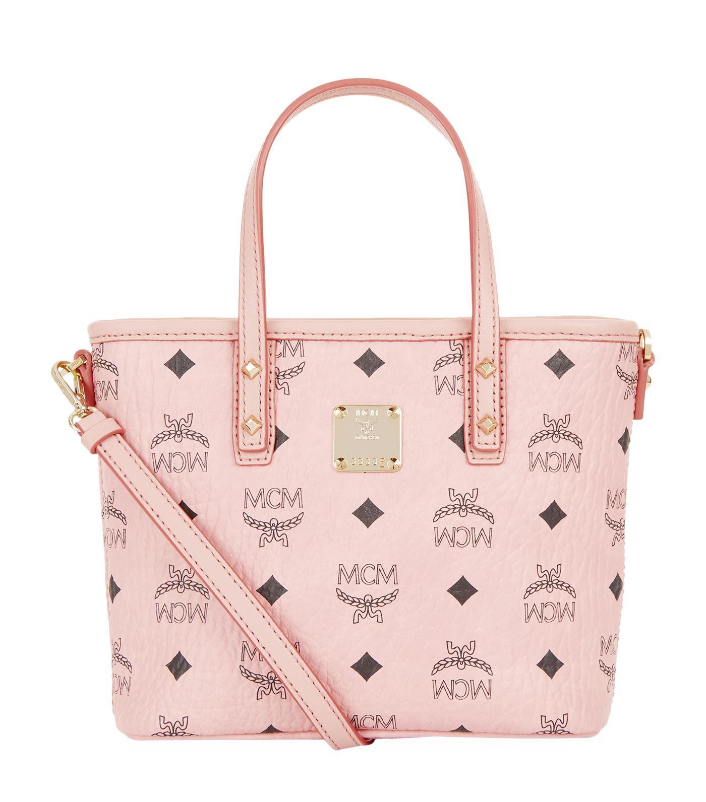 MCM Mini Anya Top Zip Shopper in Pink | Lyst