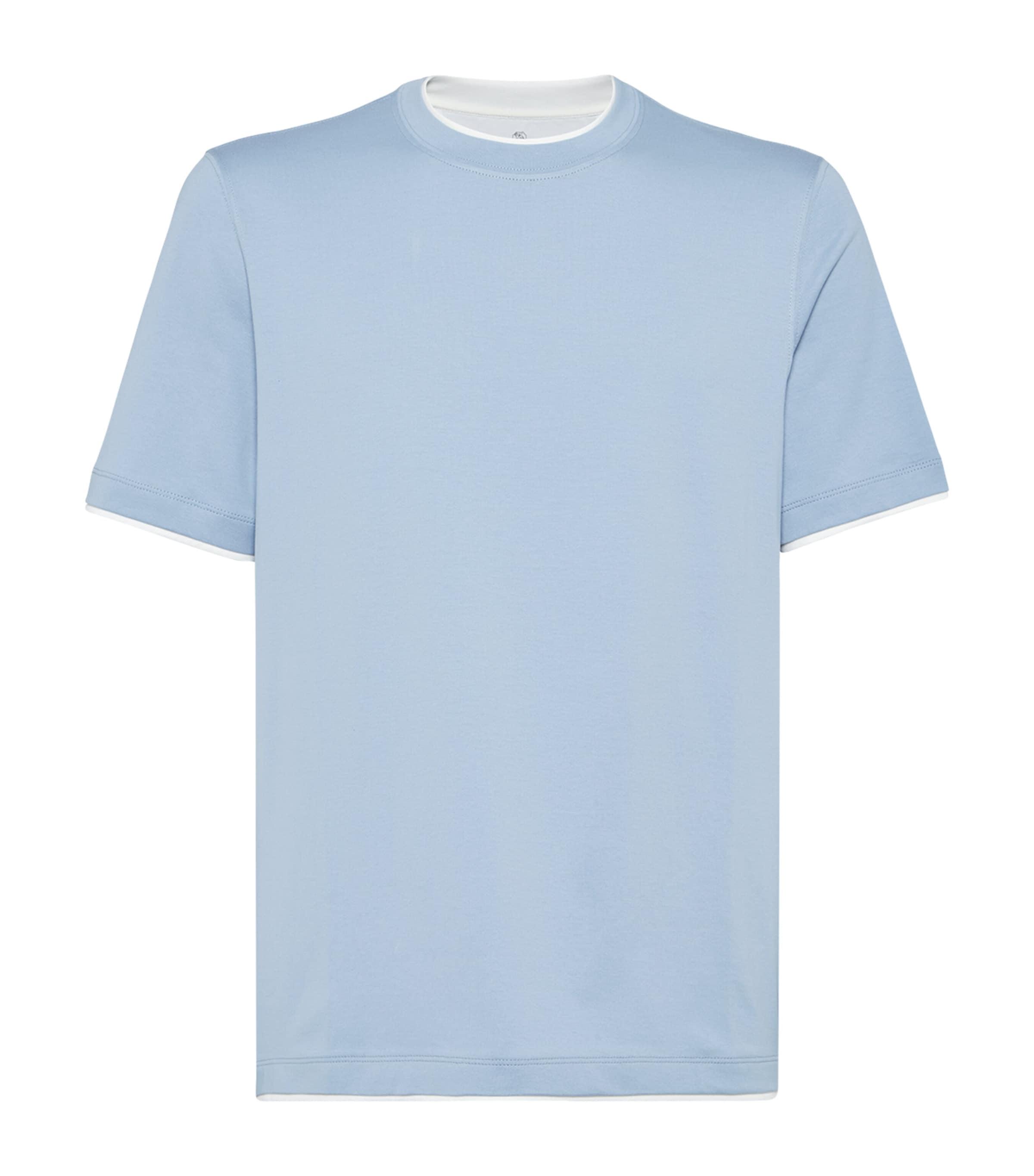 Tシャツ・カットソー BRUNELLO CUCINELLI Regular Fit cotton t-shirt Galassia Brunello Cucinelli Cotton Jersey Logo T-shirt In Galassia