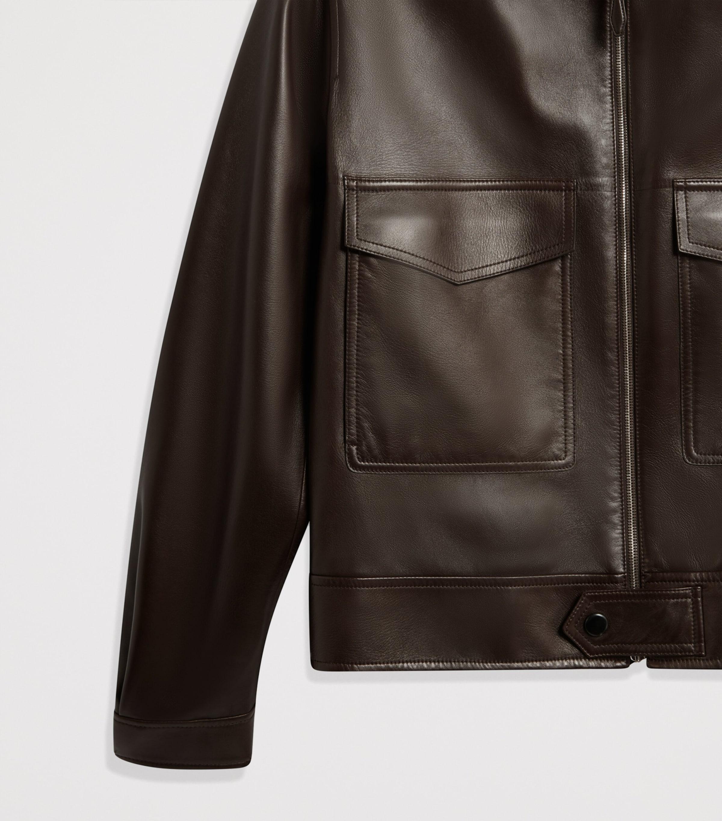dunhill Leather Flight Jacket in Brown for Men | Lyst UK