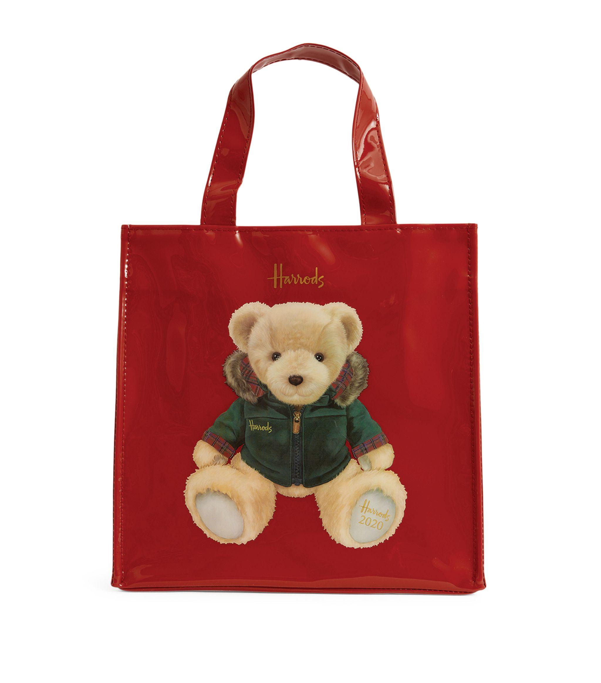 Harrods Small Christmas Bear 2020 Tote Bag in Red Lyst