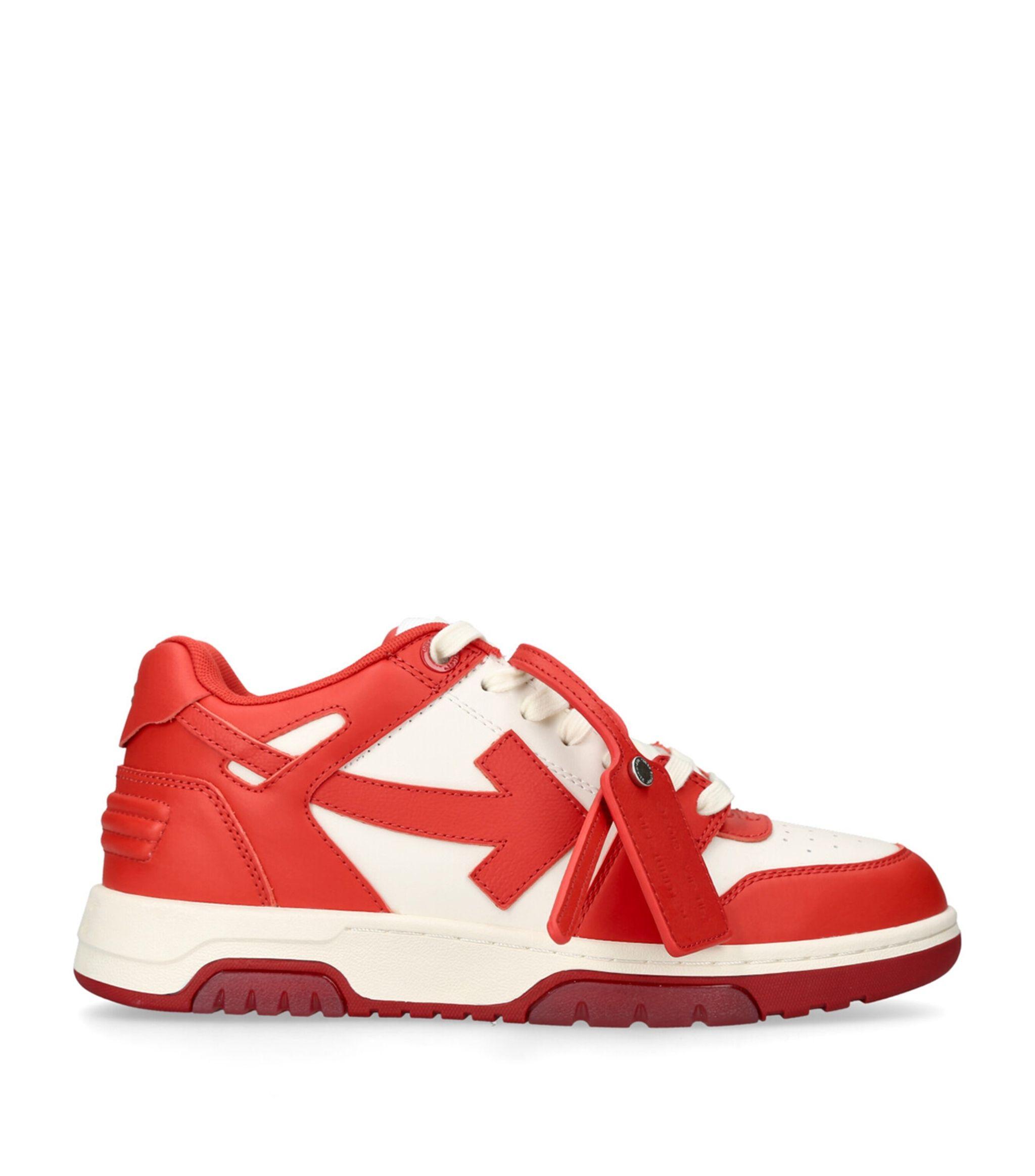 Off-White c/o Virgil Abloh Leather Out Of Office Sneakers in Red for ...
