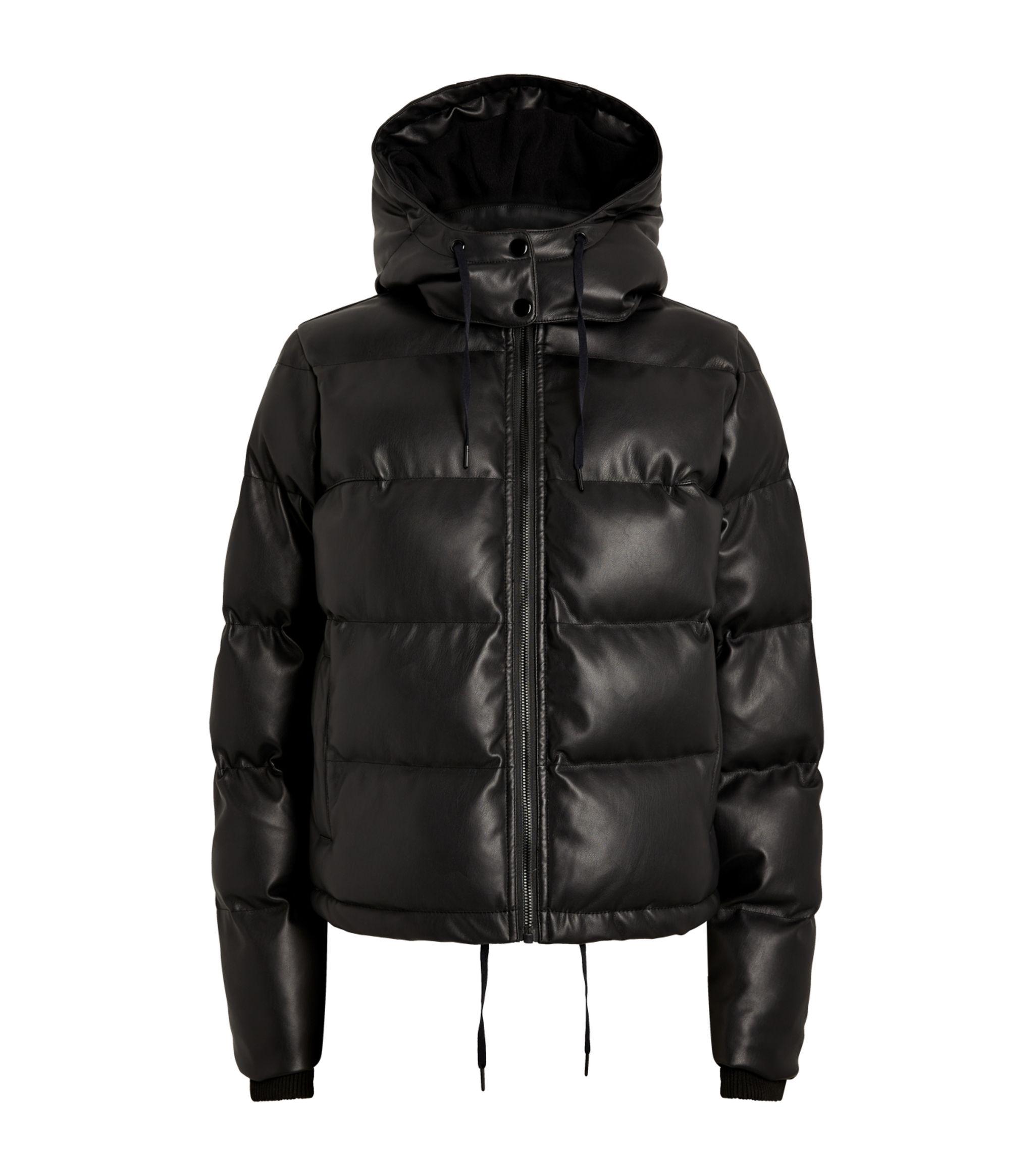 good american faux leather puffer