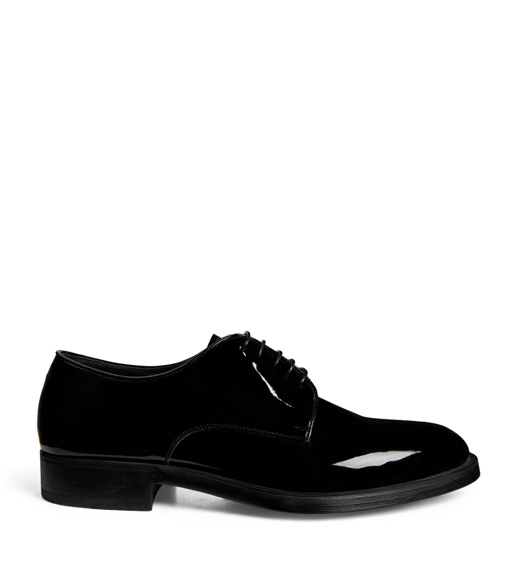Armani Patent Derby Shoes in Black for Men | Lyst