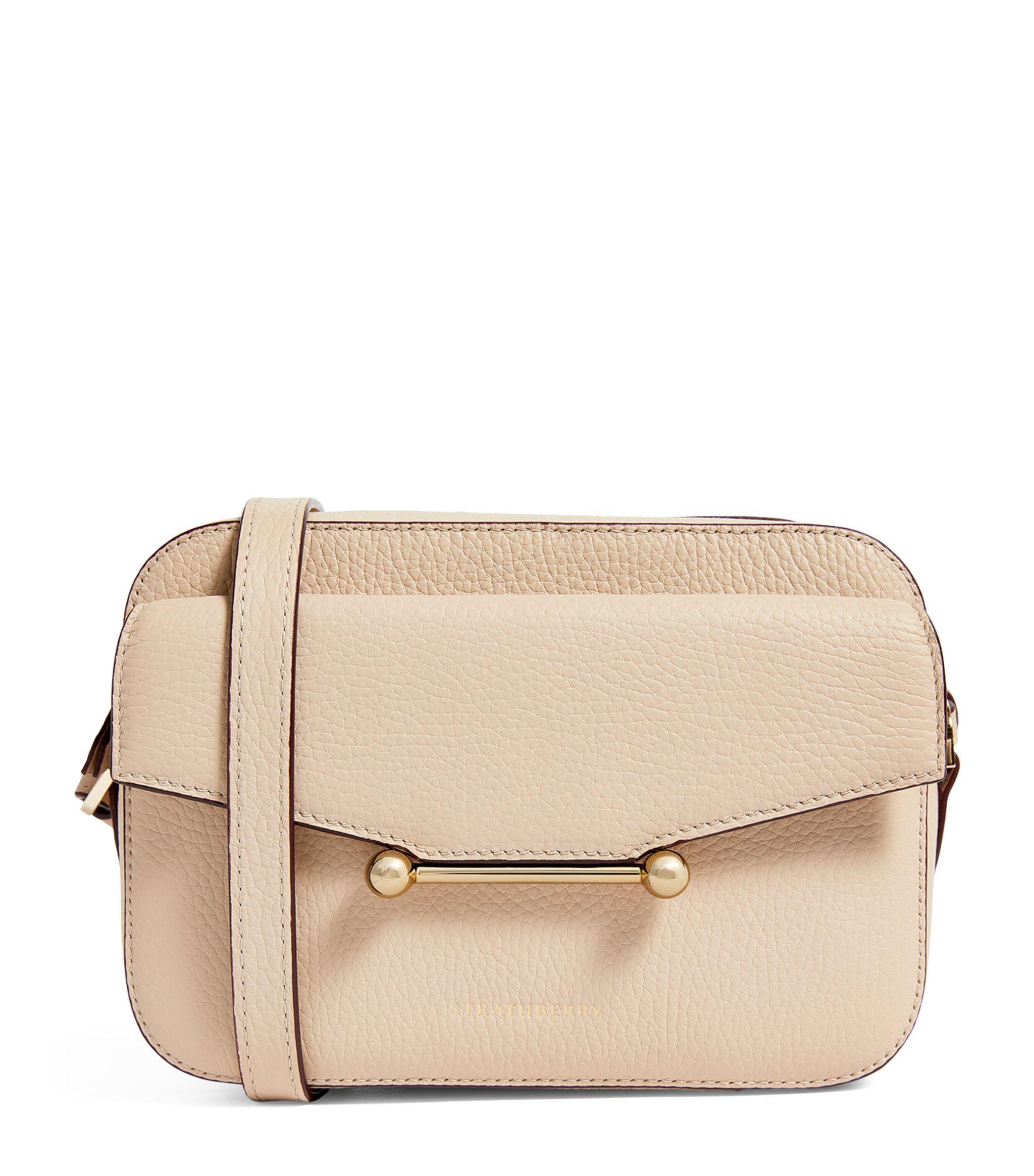 Strathberry Leather Mosaic Cross-body Bag in Natural | Lyst