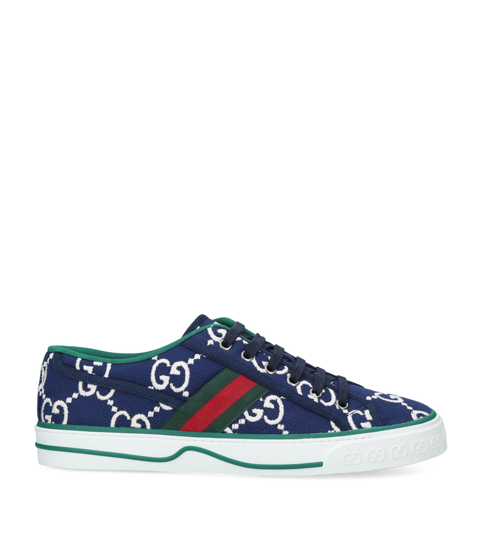 Gucci Canvas Low Trainers in Blue & White (Blue) for Men - Save 32% - Lyst
