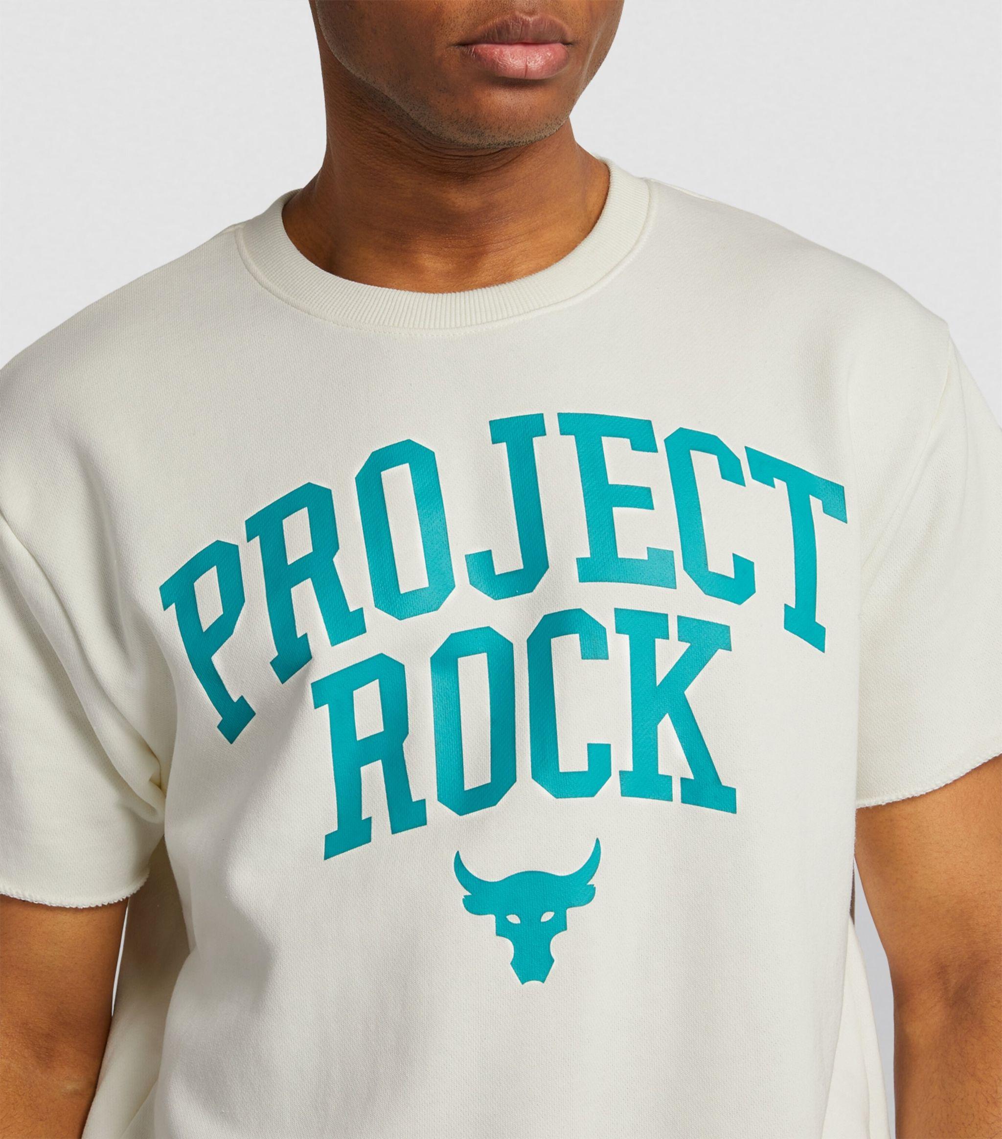 Under Armour Project Rock Terry T-shirt in White for Men