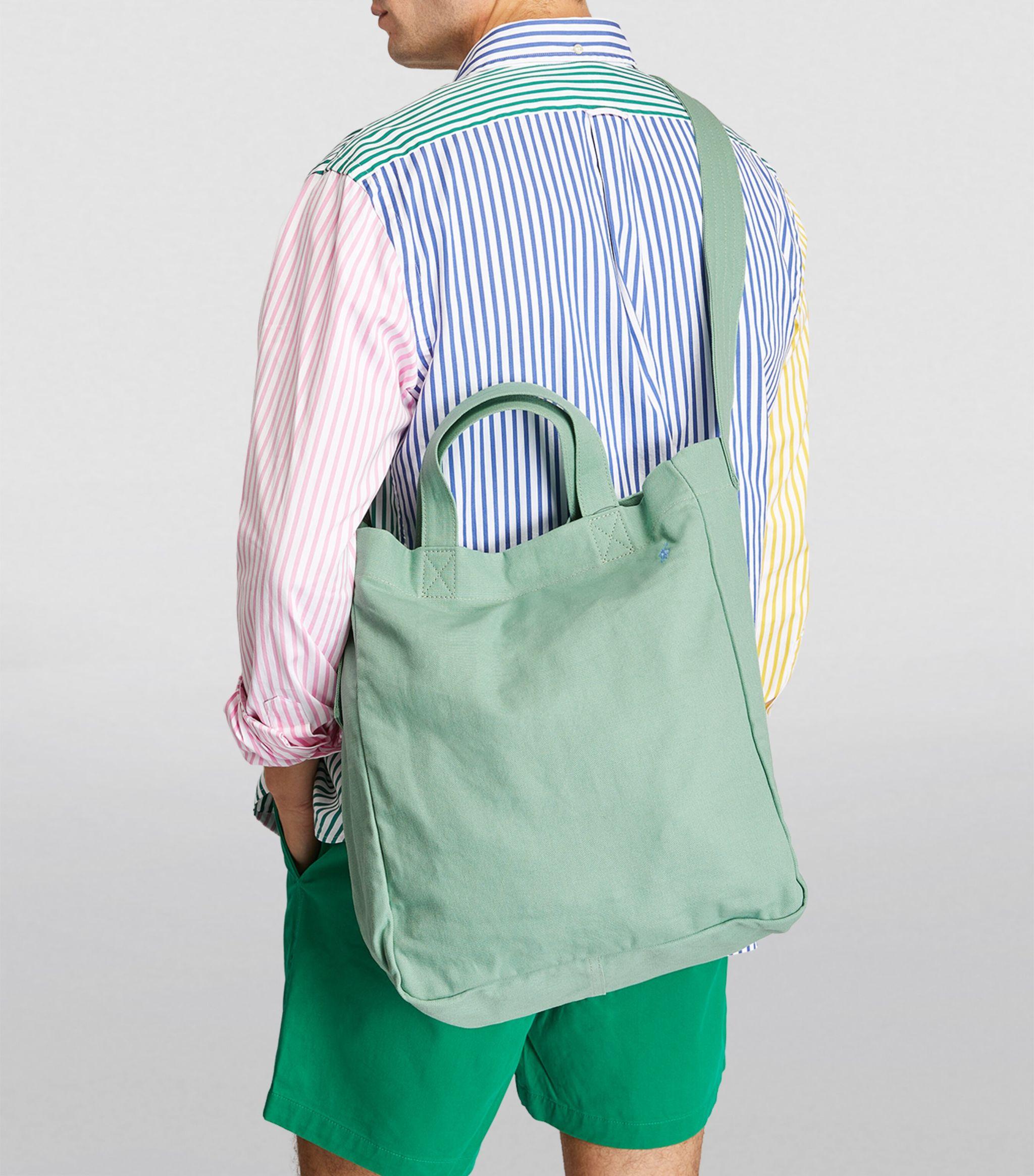 Polo Ralph Lauren Canvas Cross-body Tote Bag in Green for Men | Lyst