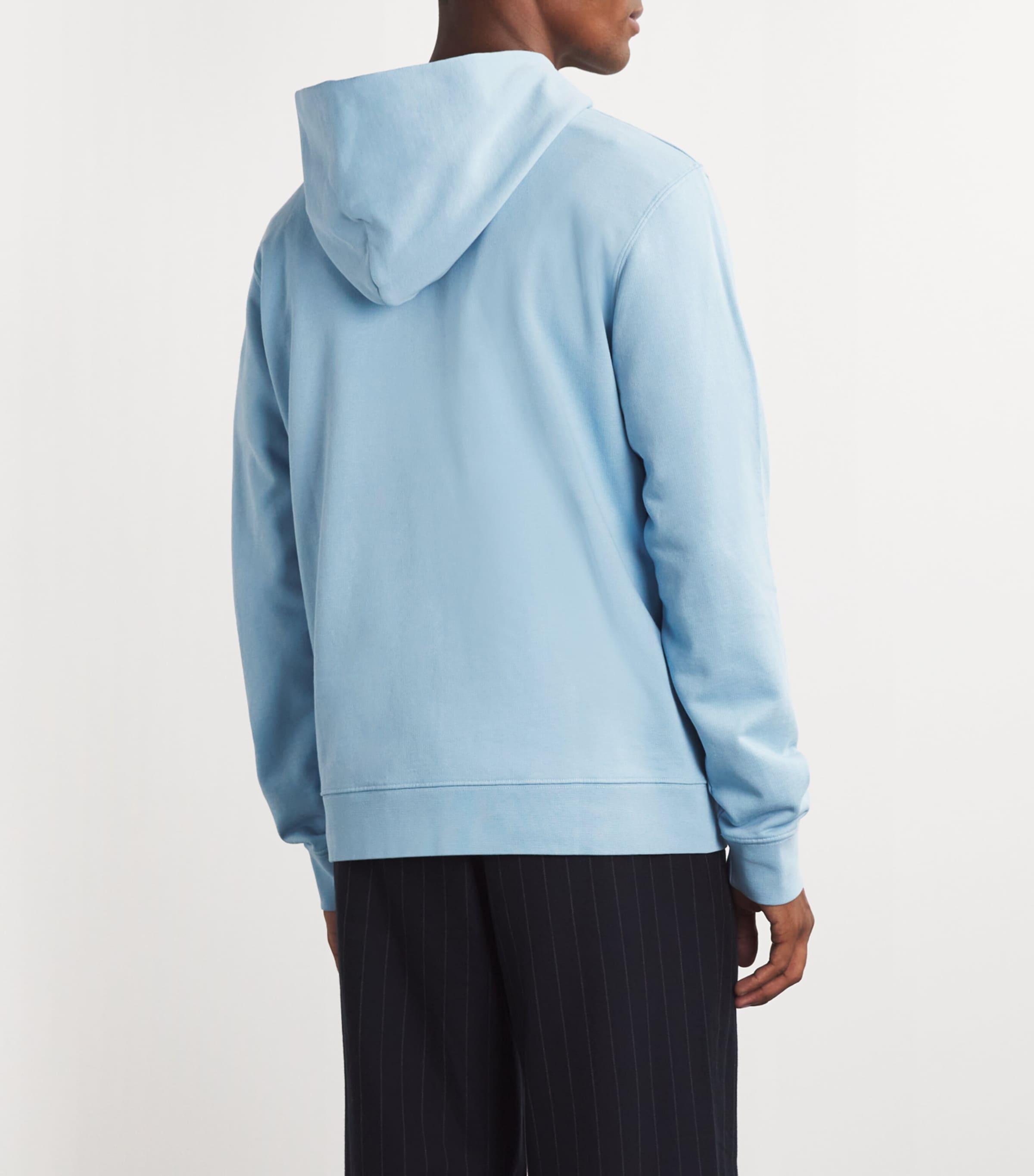 Sandro Cotton Flower Hoodie in Blue for Men Lyst UK